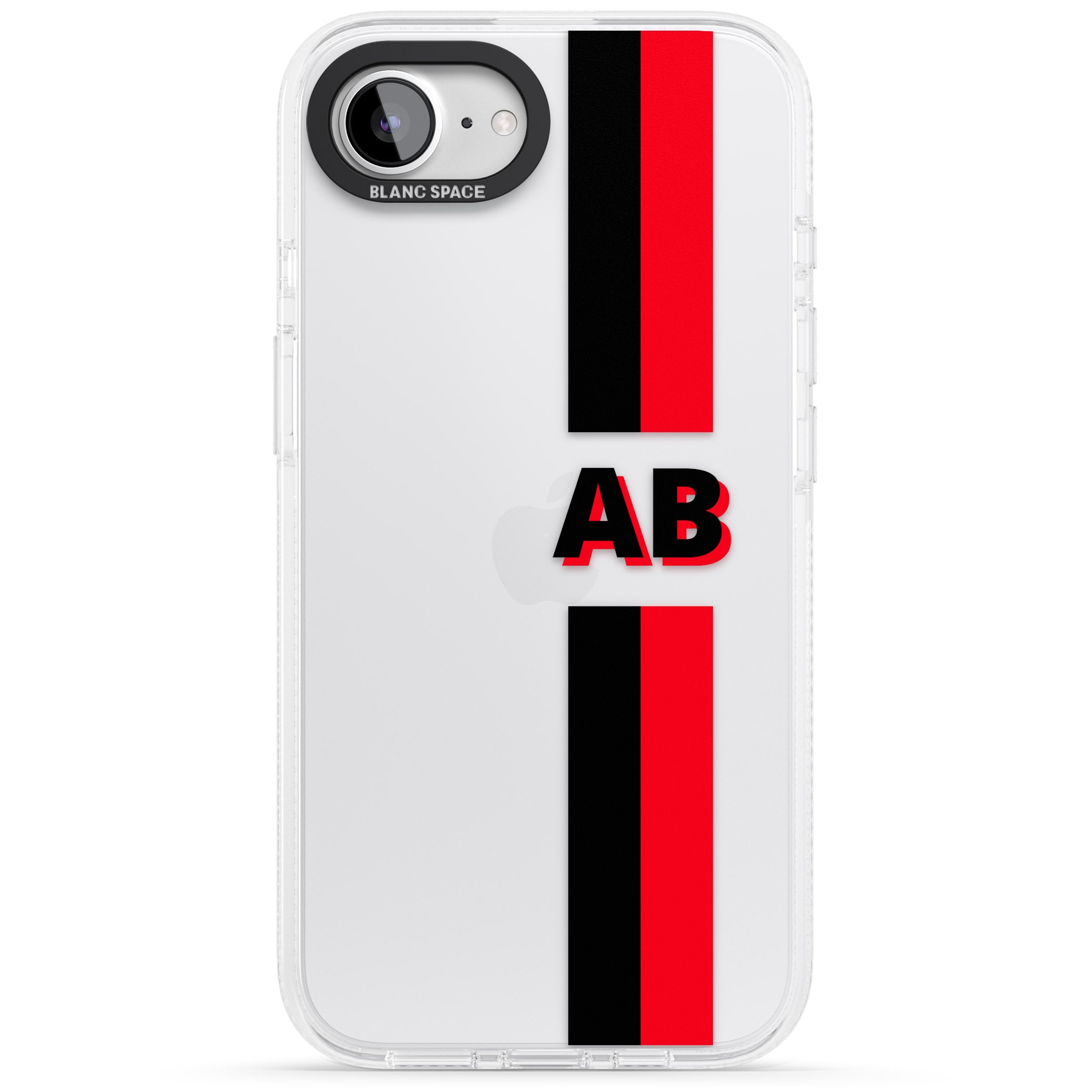 Personalised Clear Text 6C iPhone 16e Clear Case Impact Air - Blanc Space