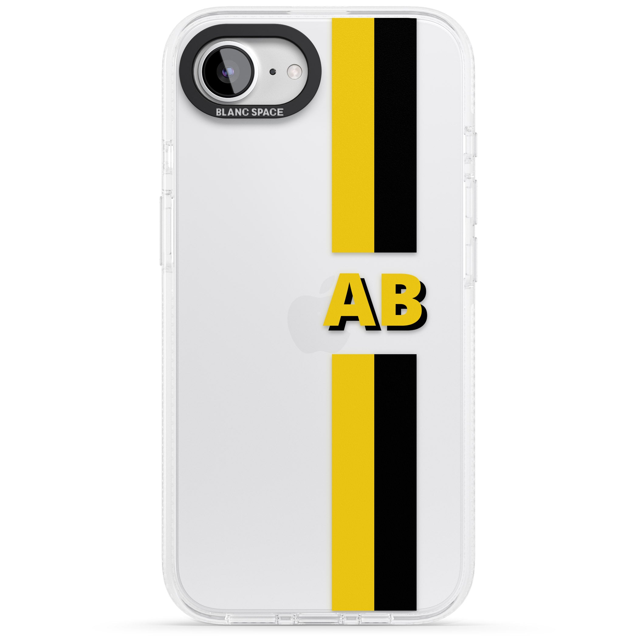 Personalised Clear Text 6F iPhone 16e Clear Case Impact Air - Blanc Space