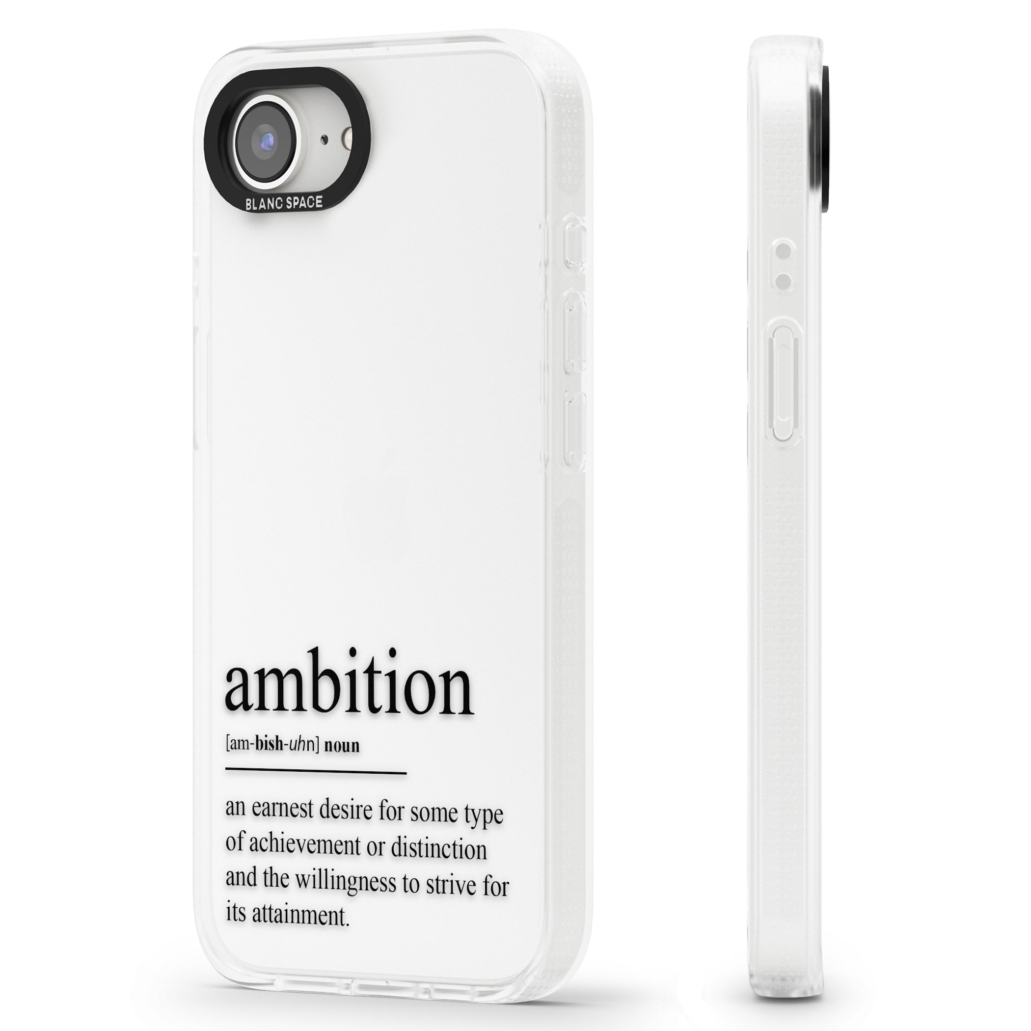 Ambition iPhone 16e Clear Case Impact Air - Blanc Space