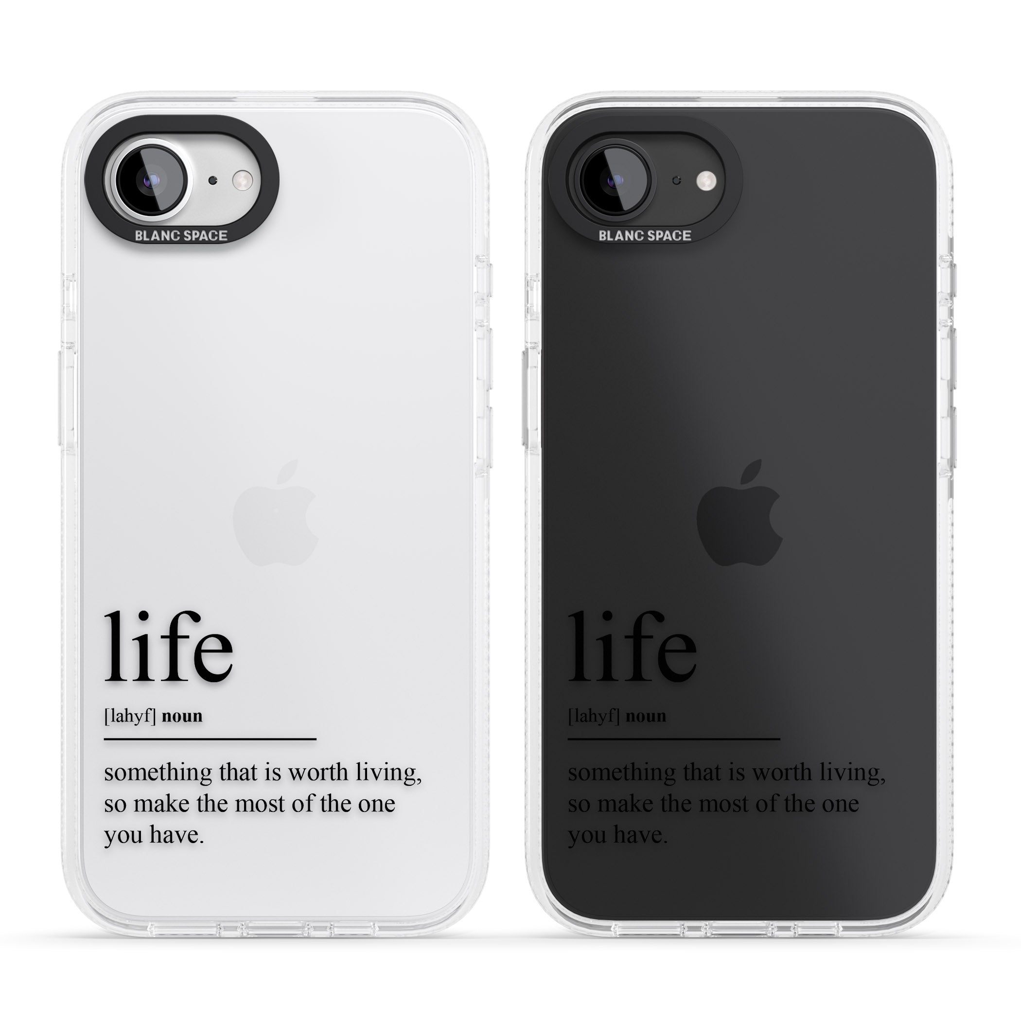 Life iPhone 16e Clear Case Impact Air - Blanc Space