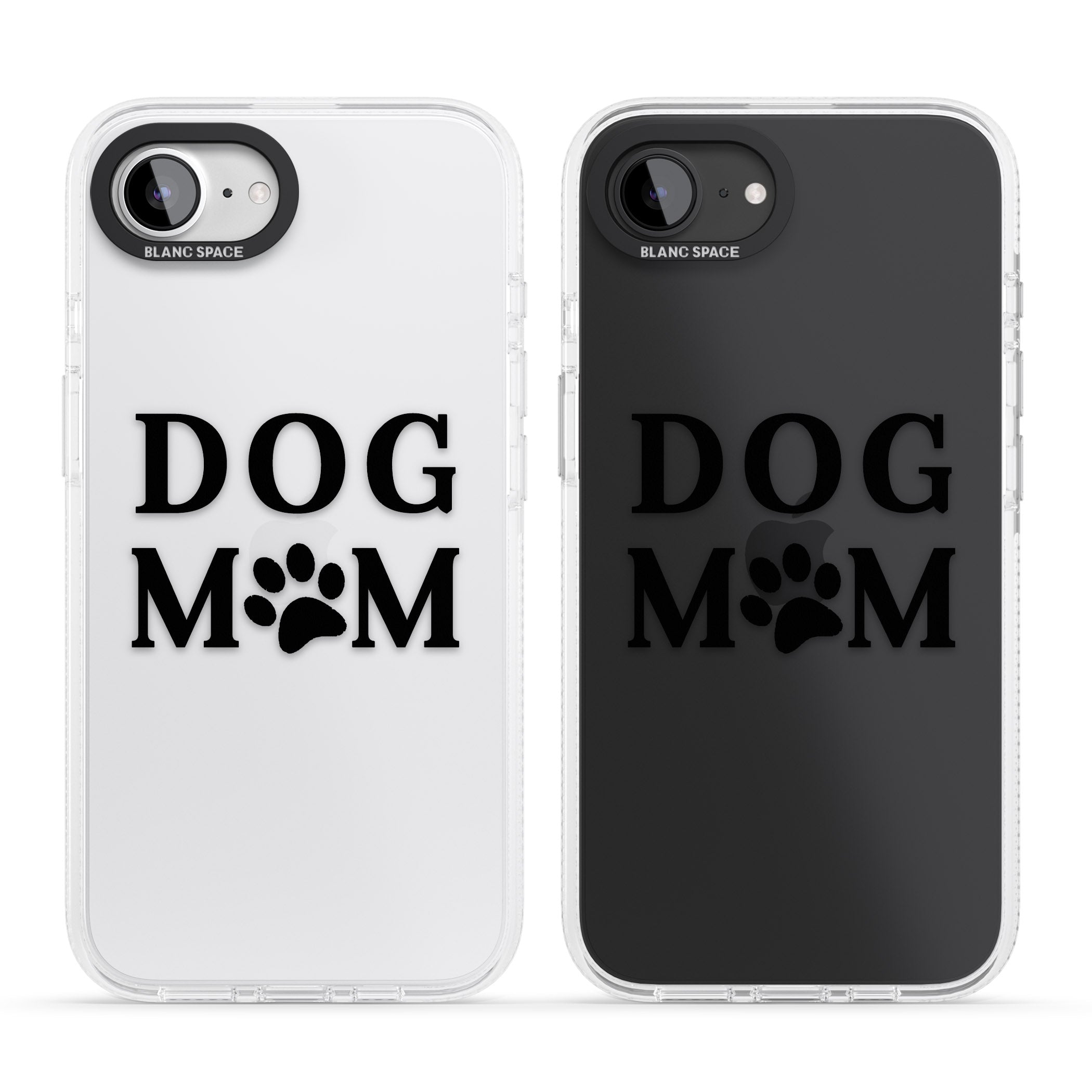 Dog Mom Paw Print iPhone 16e Clear Case Impact Air - Blanc Space