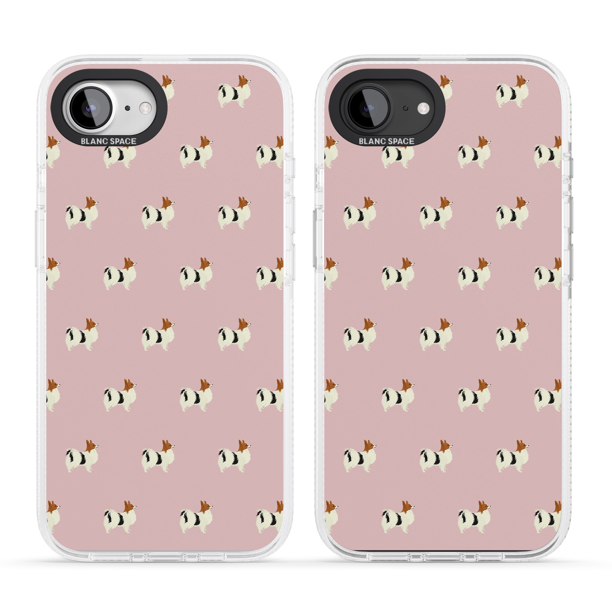 German Shorthaired Pointer Dog Pattern Clear iPhone 16e Clear Case Impact Air - Blanc Space