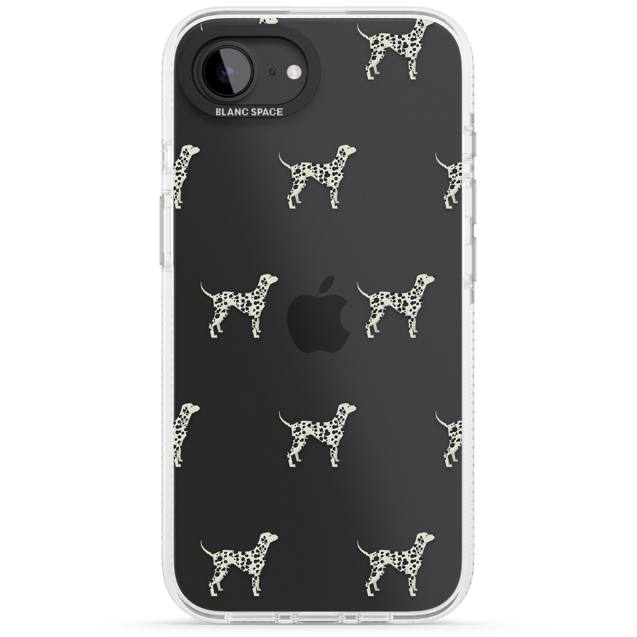 Dalmation Dog Pattern Clear iPhone 16e Clear Case Impact Air - Blanc Space