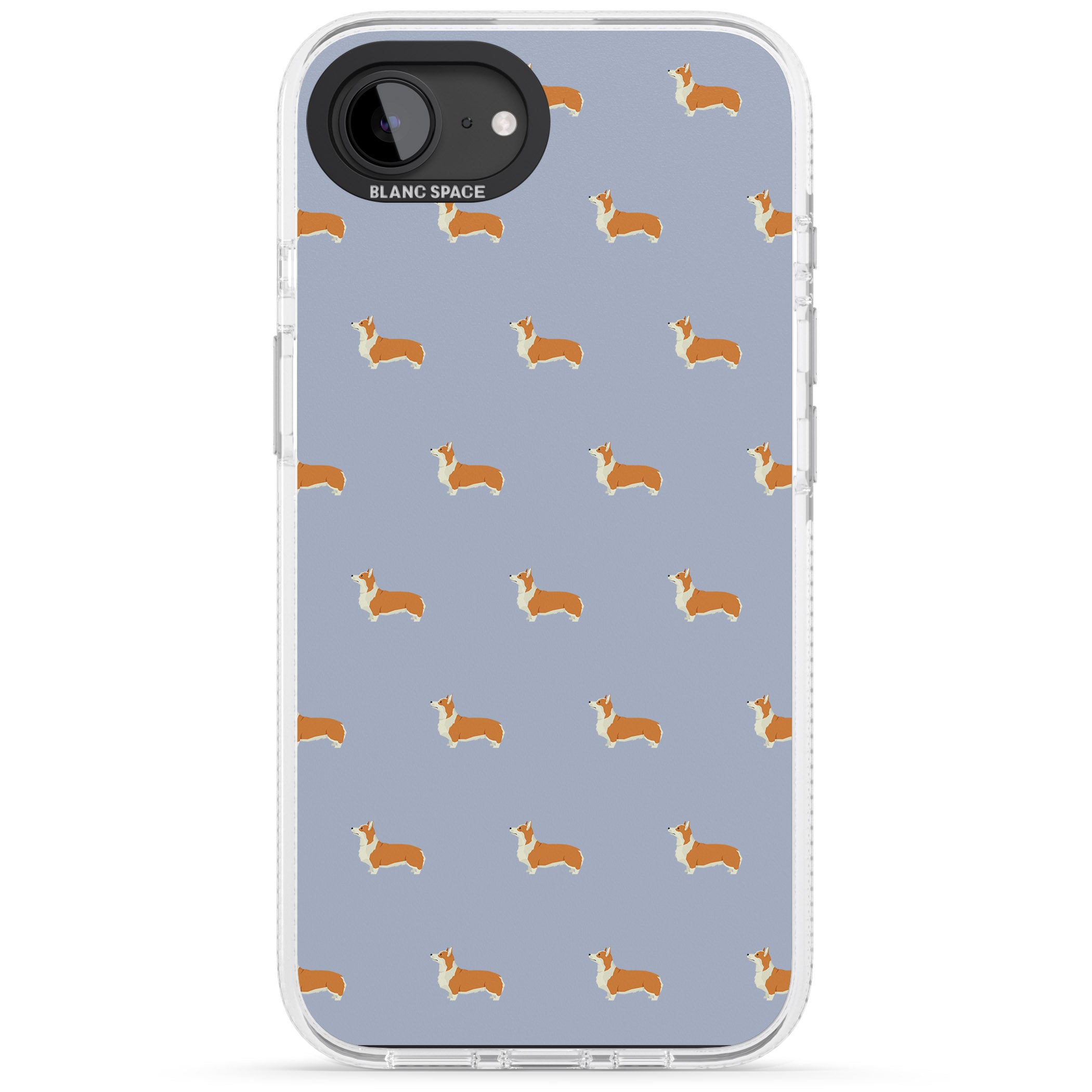 Pembroke Welsh Corgi Dog Pattern iPhone 16e Clear Case Impact Air - Blanc Space