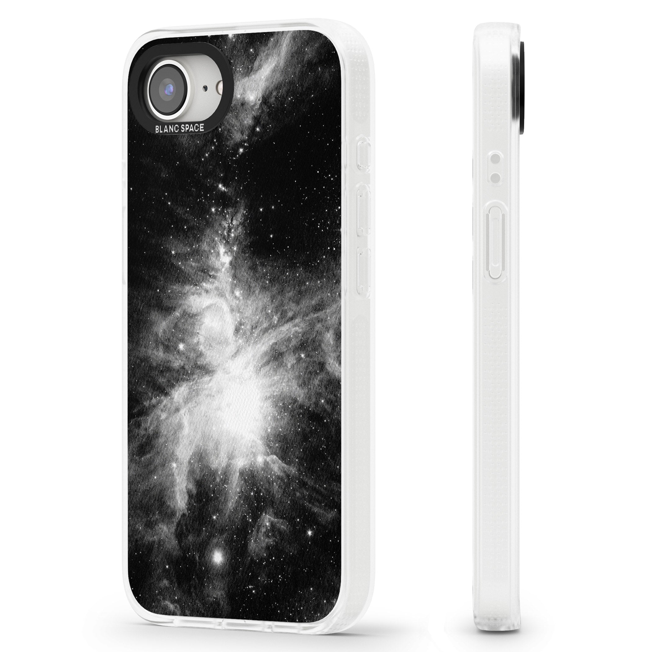 Galaxy Stripe iPhone 16e Clear Case Impact Air - Blanc Space