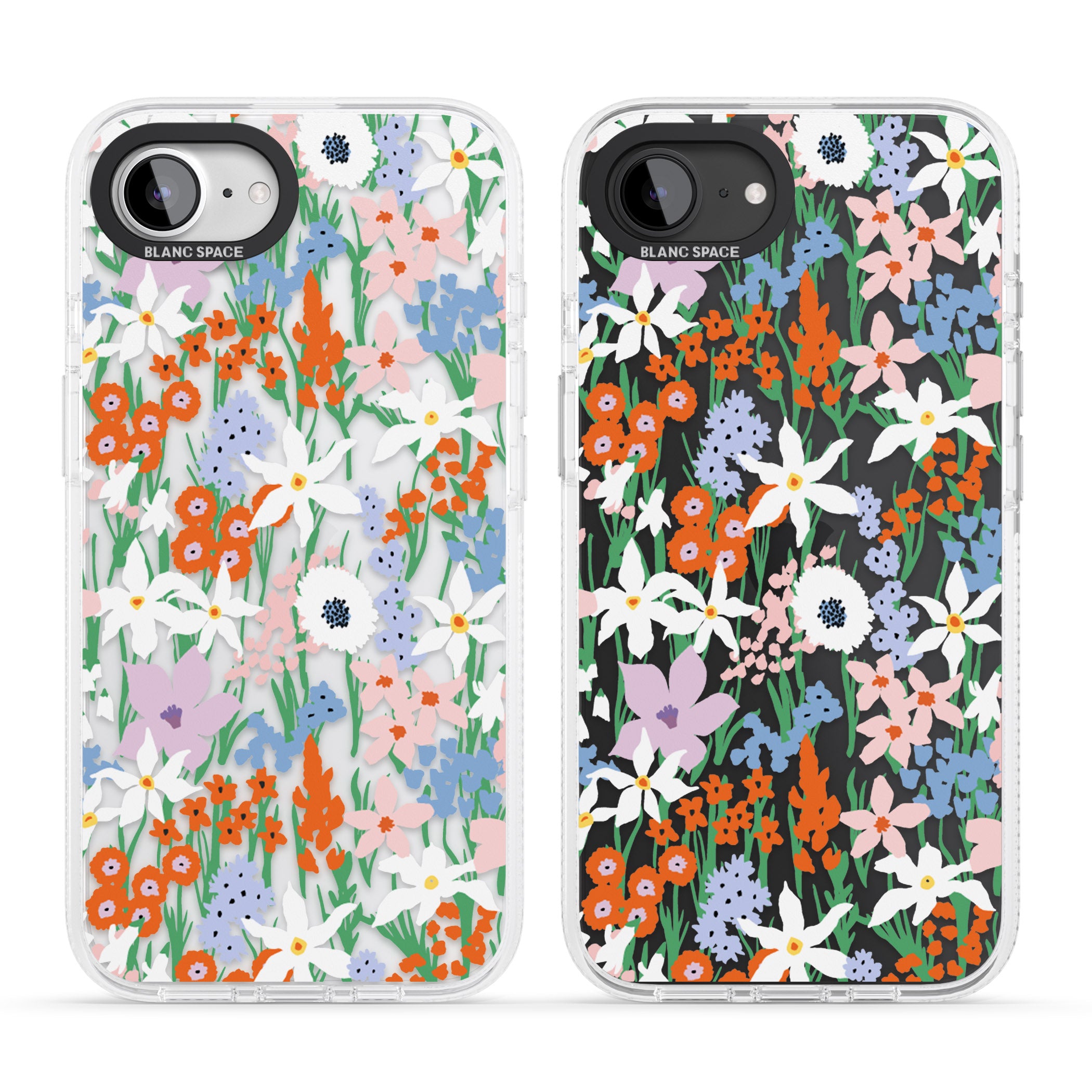 Springtime Meadow: Transparent iPhone 16e Clear Case Impact Air - Blanc Space