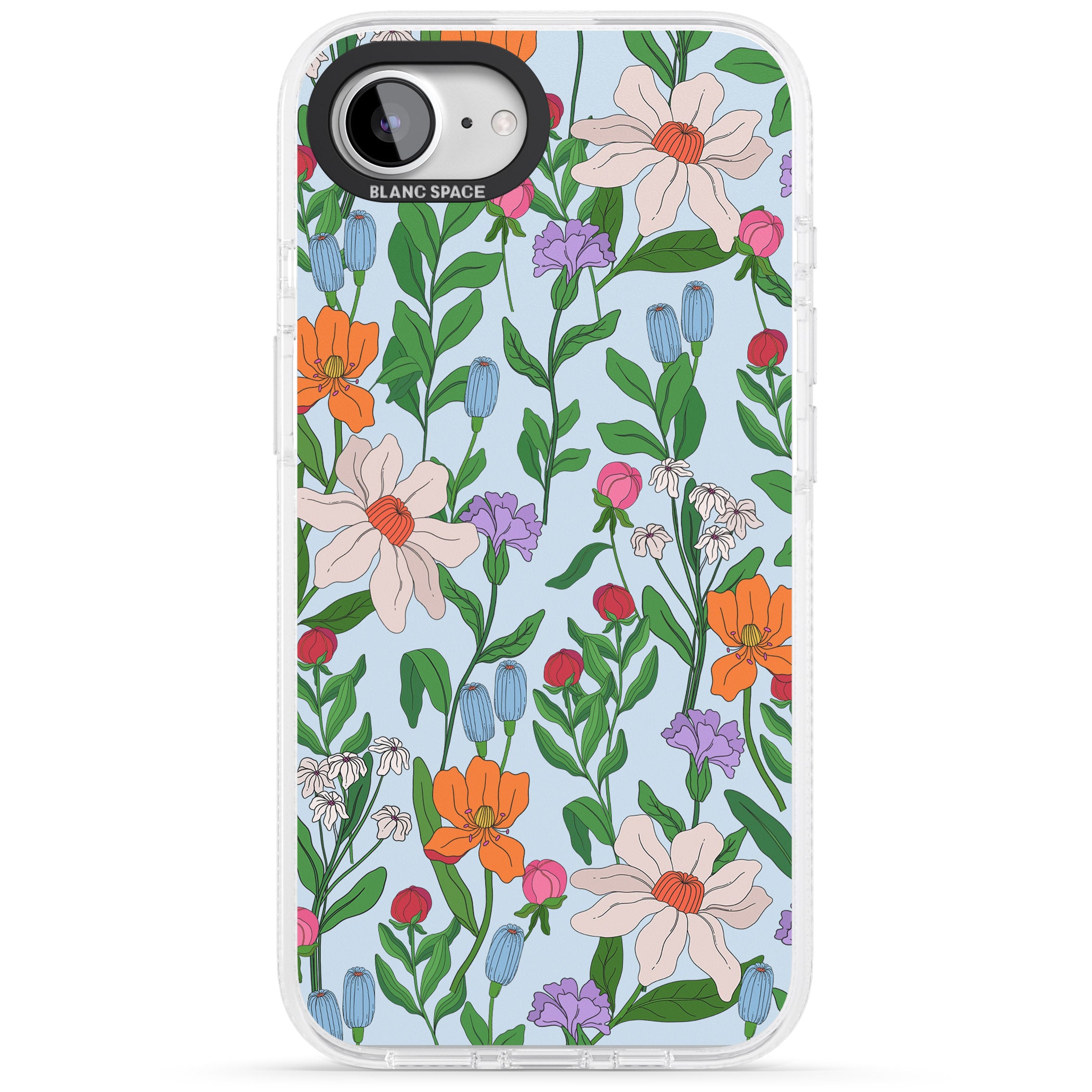 Full Bloom - Background iPhone 16e Clear Case Impact Air - Blanc Space