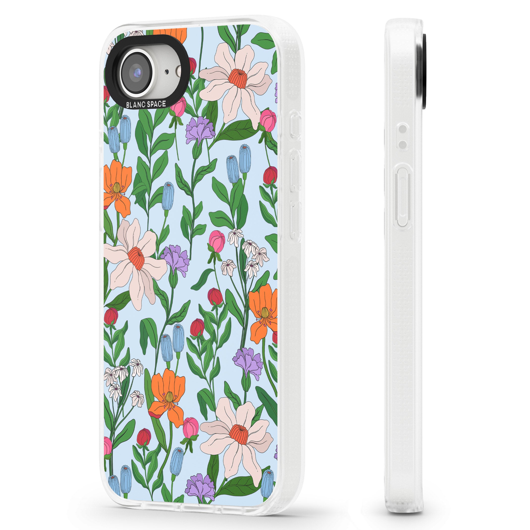 Full Bloom - Background iPhone 16e Clear Case Impact Air - Blanc Space