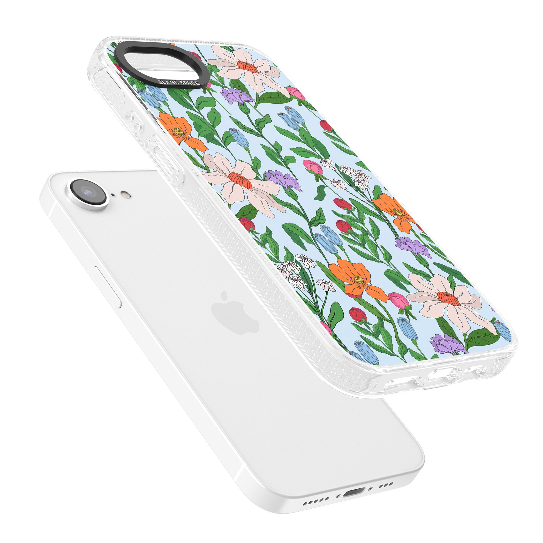 Full Bloom - Background iPhone 16e Clear Case Impact Air - Blanc Space