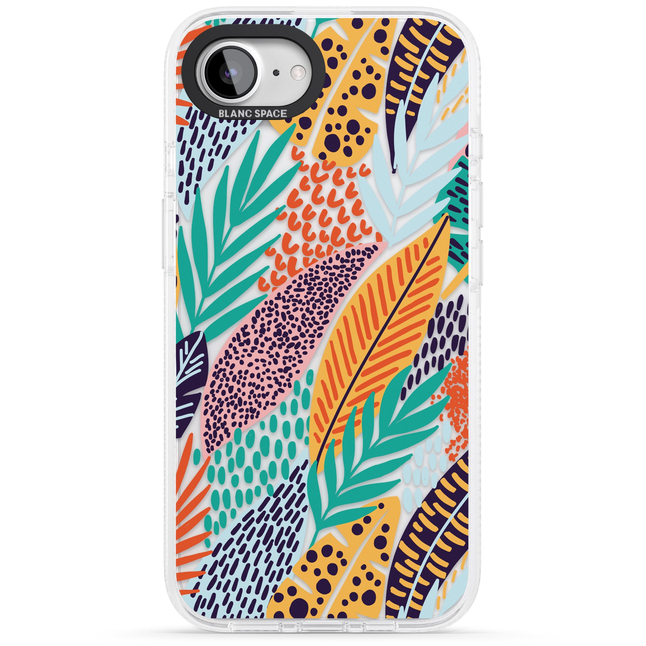 Colourful Leaves Mixture iPhone 16e Clear Case Impact Air - Blanc Space