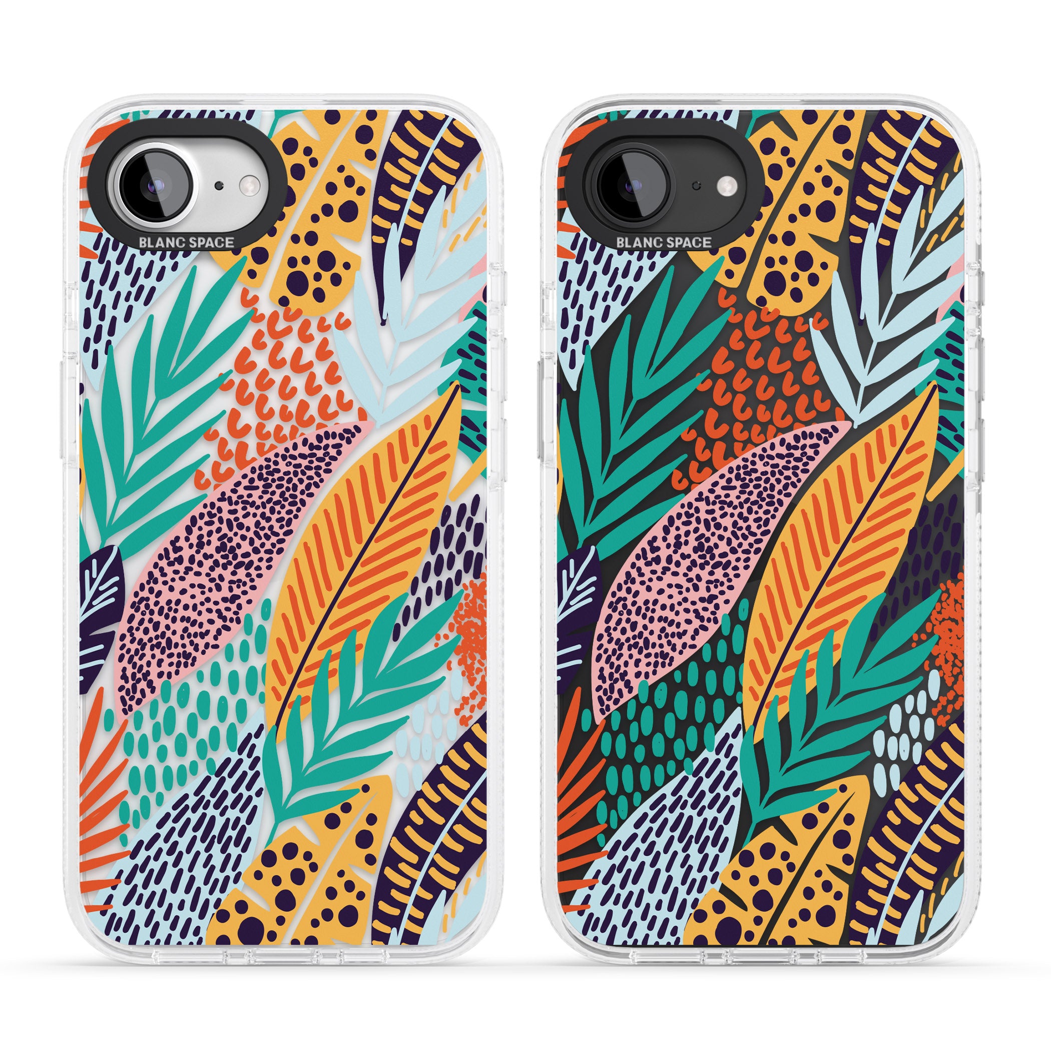 Colourful Leaves Mixture iPhone 16e Clear Case Impact Air - Blanc Space