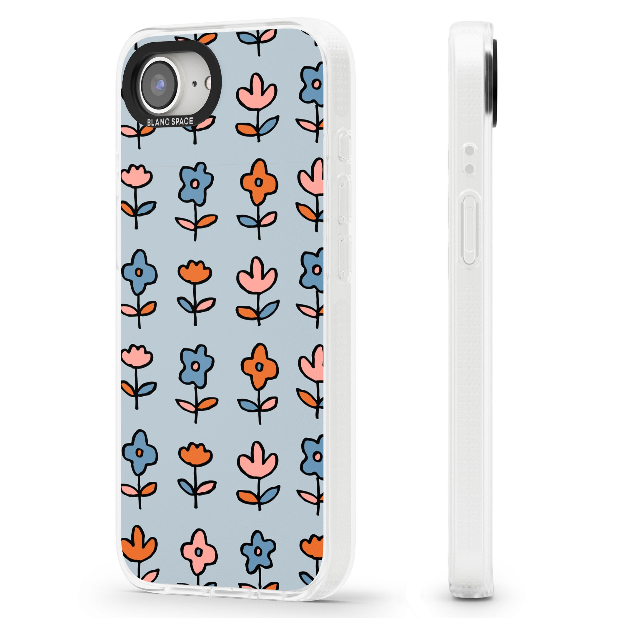 Vintage Floral Array iPhone 16e Clear Case Impact Air - Blanc Space