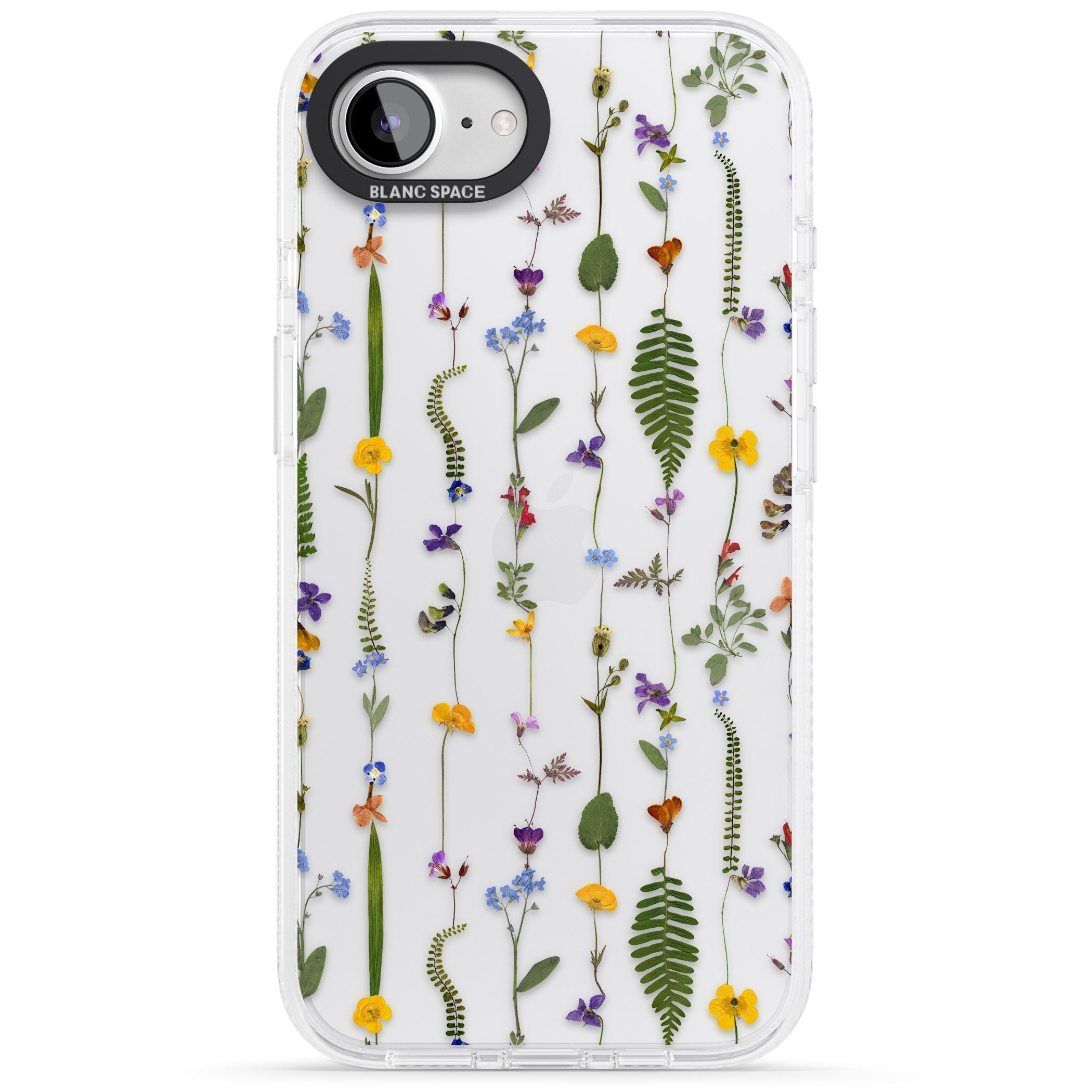Wildflower Chain iPhone 16e Clear Case Impact Air - Blanc Space