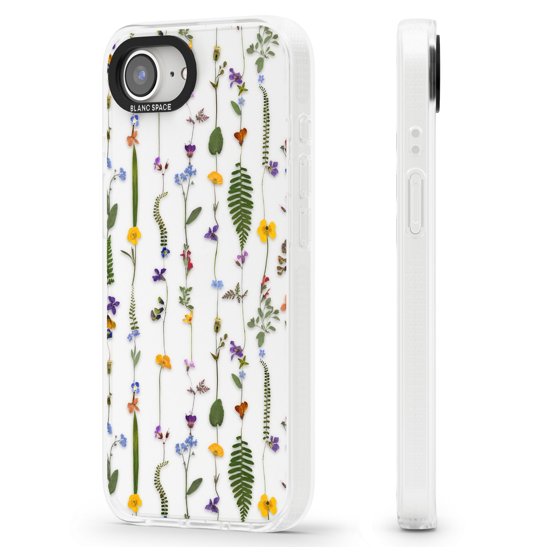 Wildflower Chain iPhone 16e Clear Case Impact Air - Blanc Space