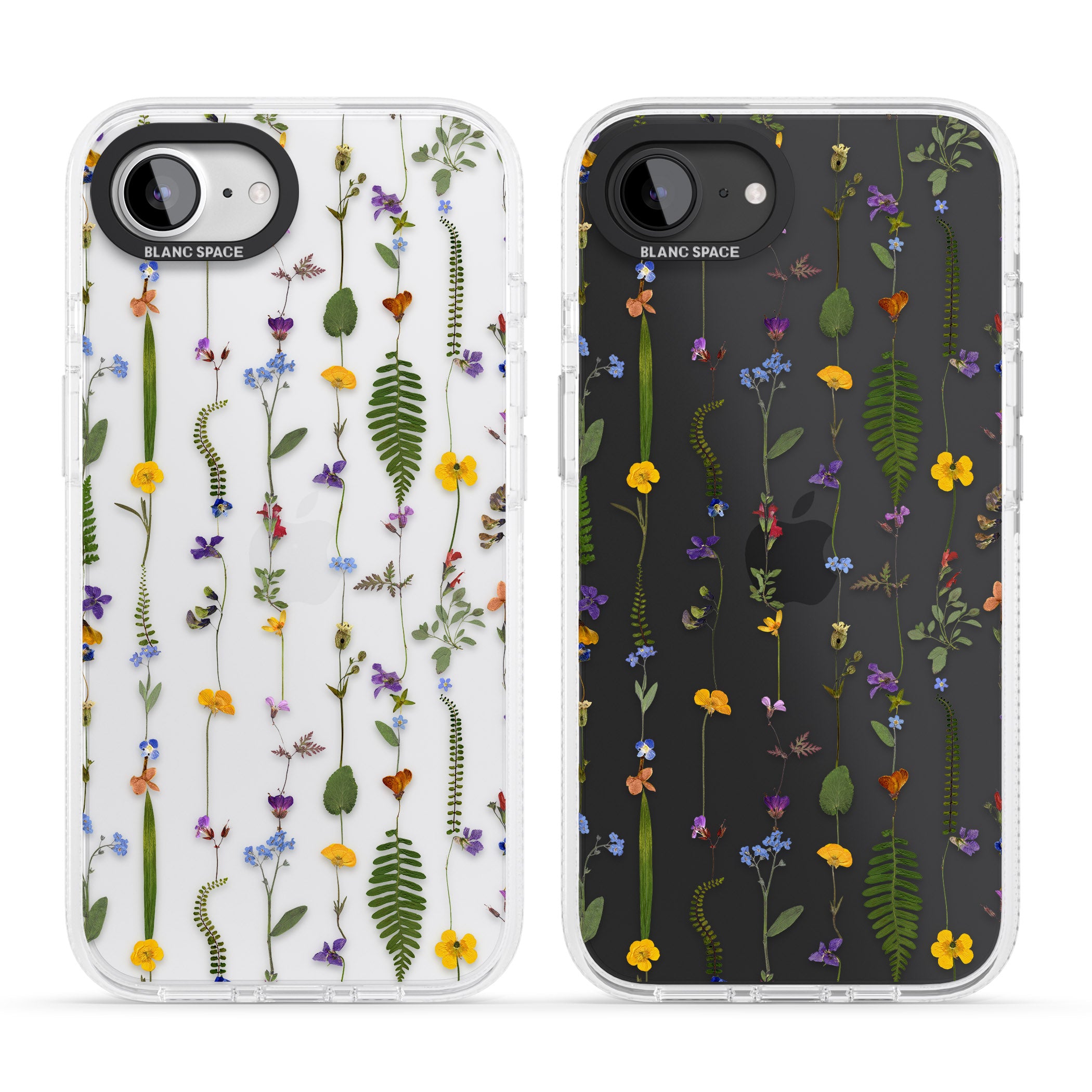 Wildflower Chain iPhone 16e Clear Case Impact Air - Blanc Space