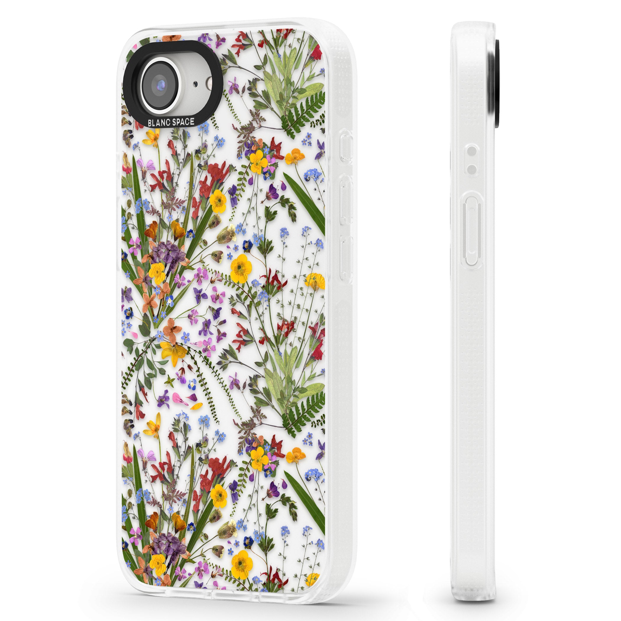 Wildflower & Leaves iPhone 16e Clear Case Impact Air - Blanc Space