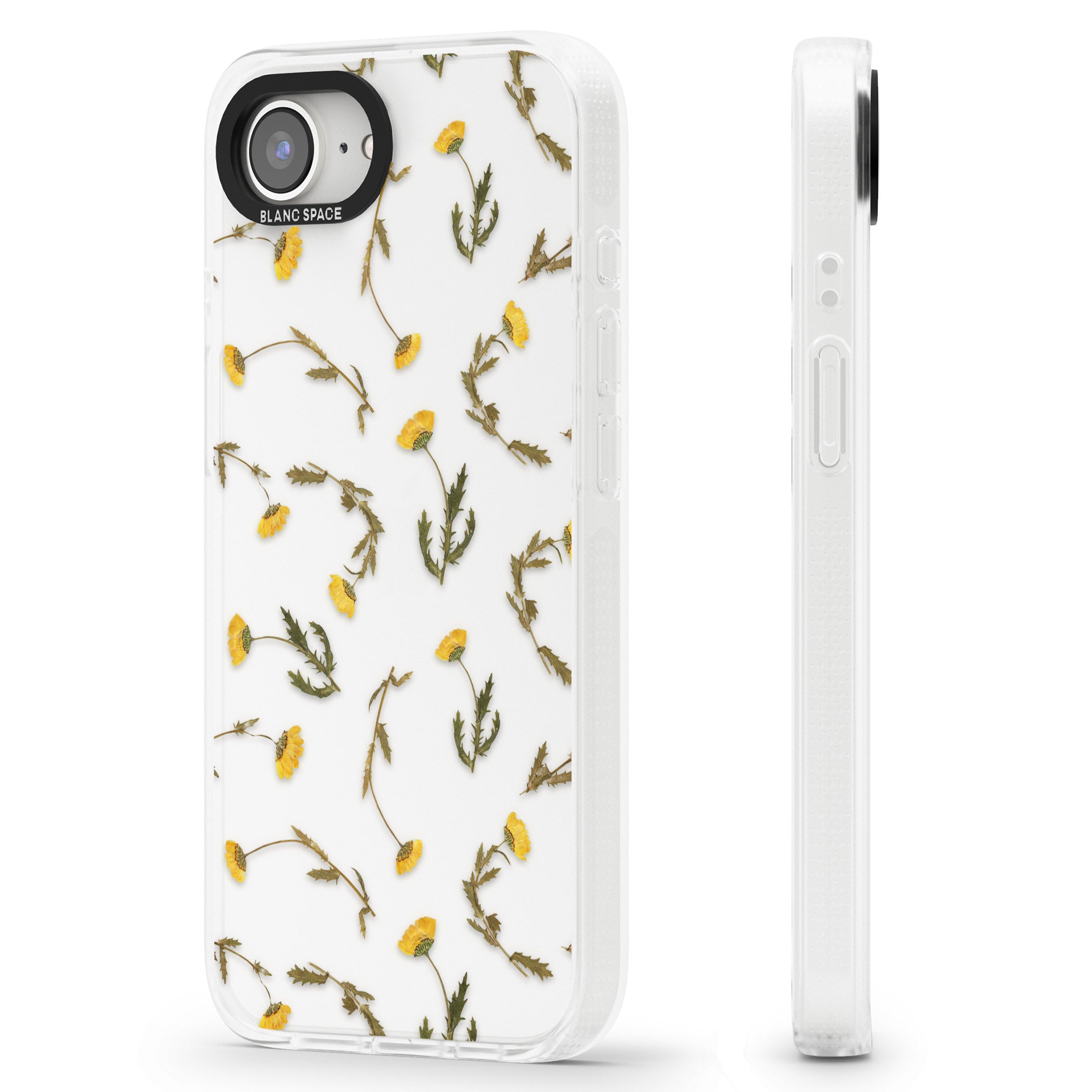 Long Stemmed Wildflowers - Dried Flower-Inspired iPhone 16e Clear Case Impact Air - Blanc Space