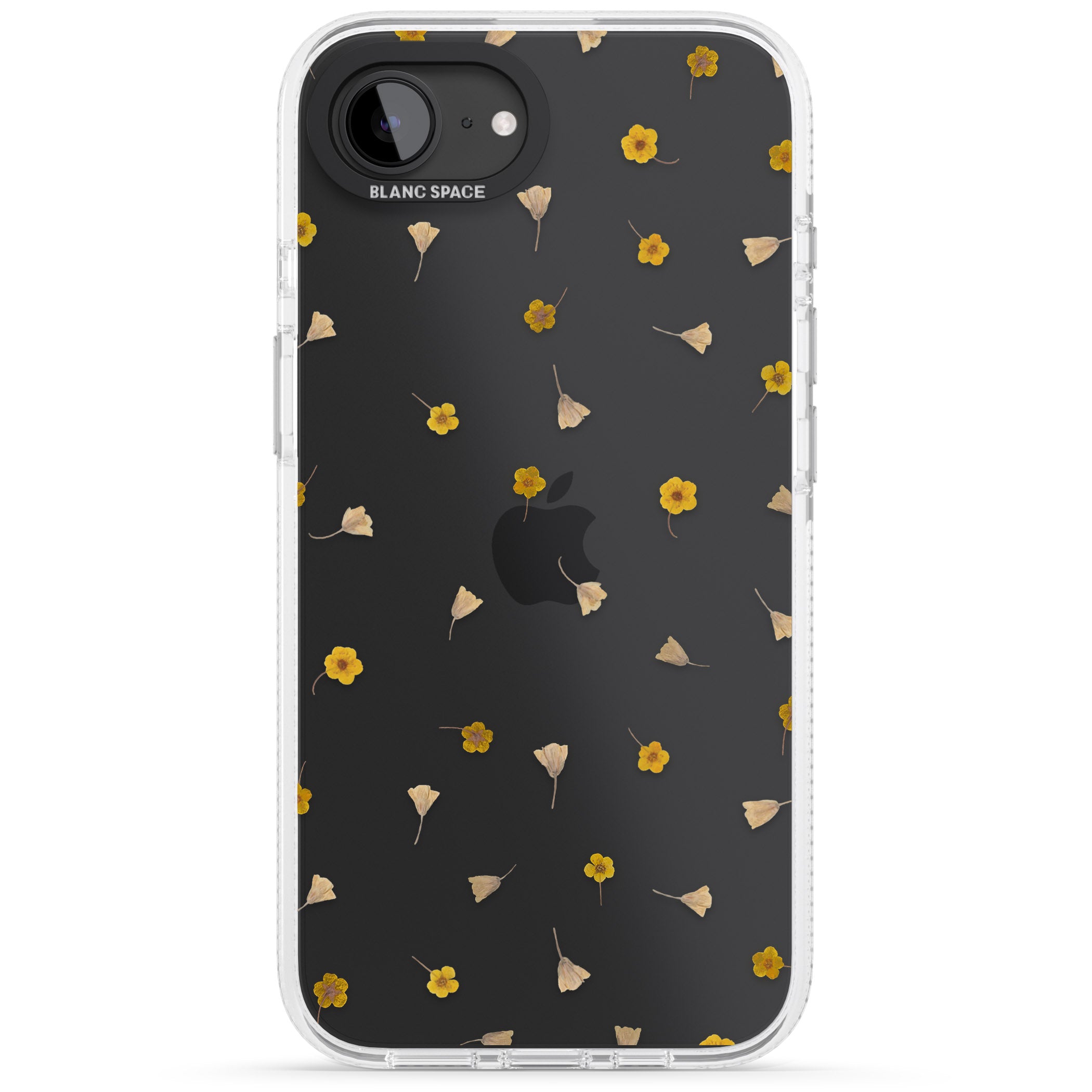 Small Flower Mix - Dried Flower-Inspired Design iPhone 16e Clear Case Impact Air - Blanc Space