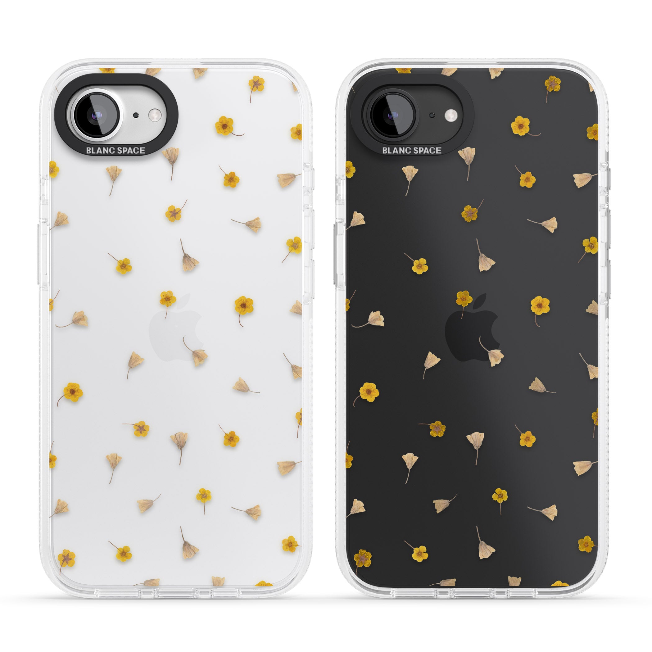 Small Flower Mix - Dried Flower-Inspired Design iPhone 16e Clear Case Impact Air - Blanc Space