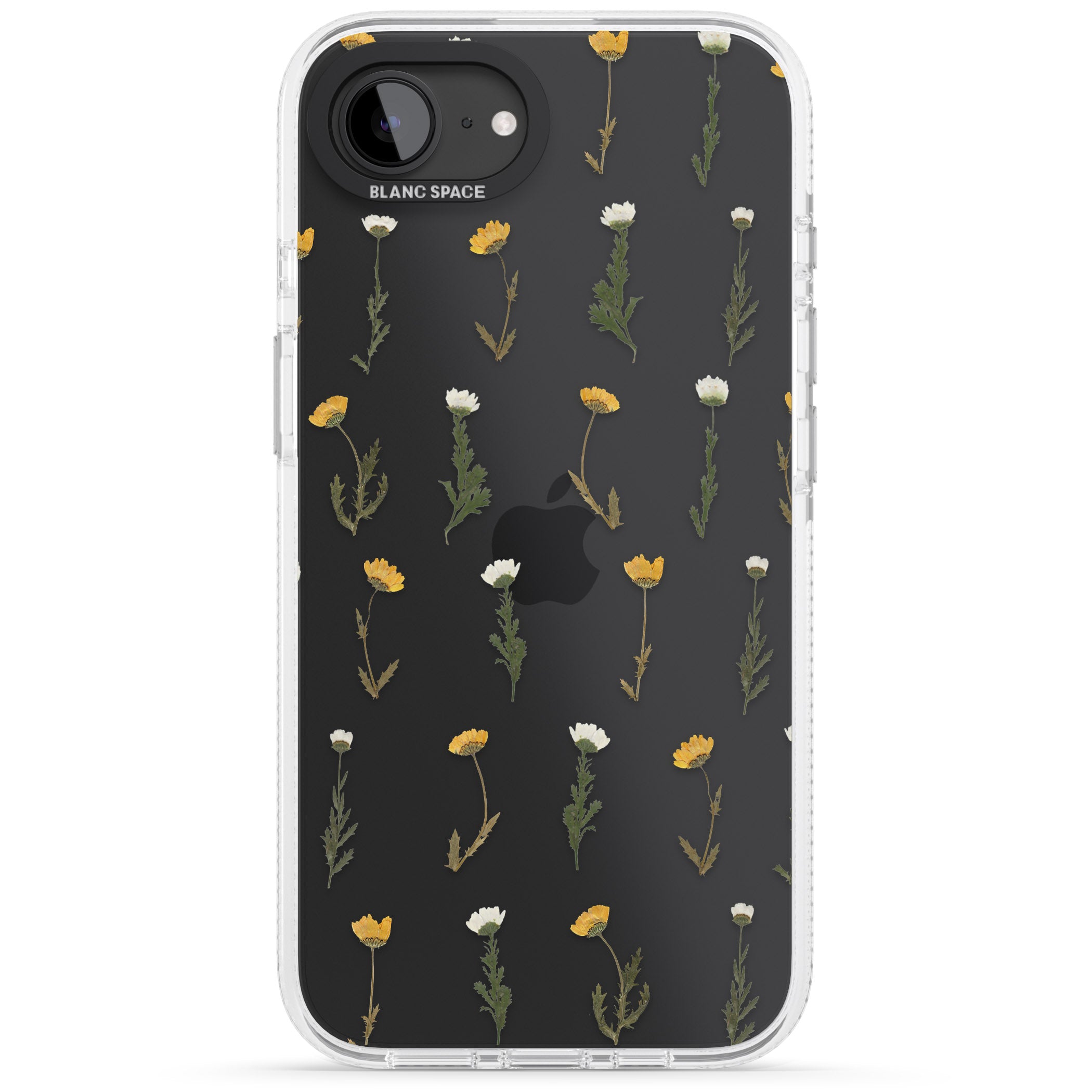 Pressed Flower iPhone 16e Clear Case Impact Air - Blanc Space