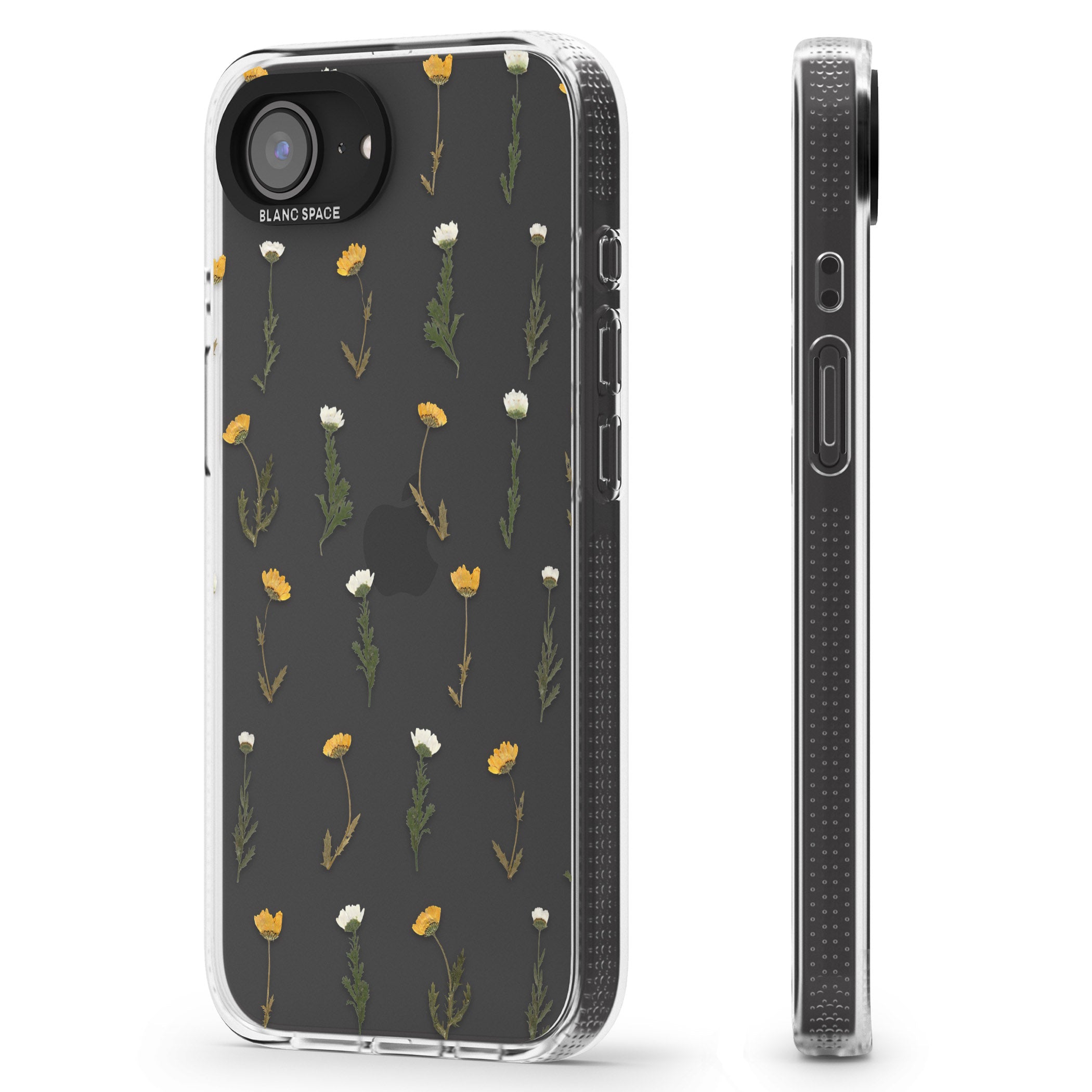 Pressed Flower iPhone 16e Clear Case Impact Air - Blanc Space