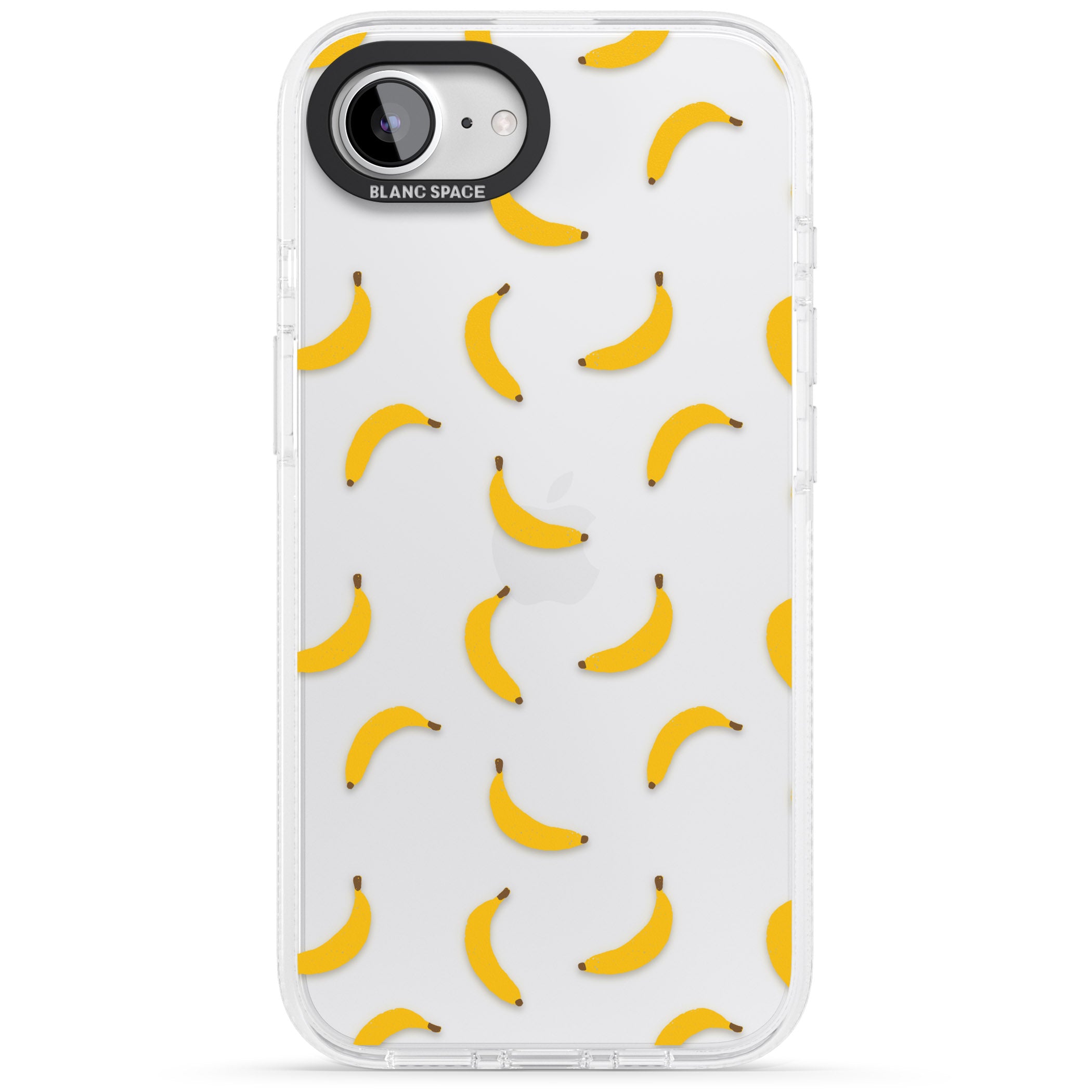 Banana Pattern iPhone 16e Clear Case Impact Air - Blanc Space
