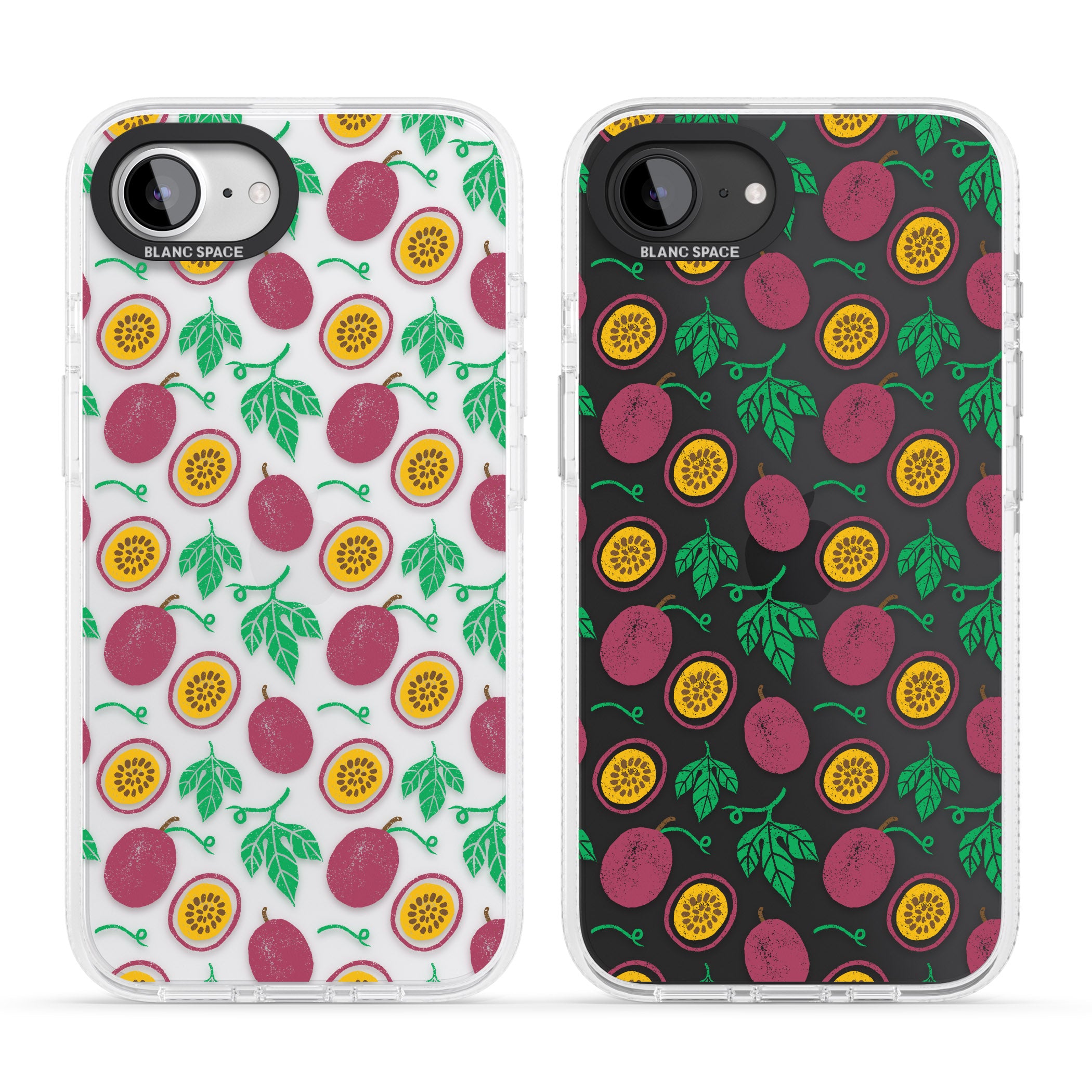 Passion Fruit Pattern iPhone 16e Clear Case Impact Air - Blanc Space