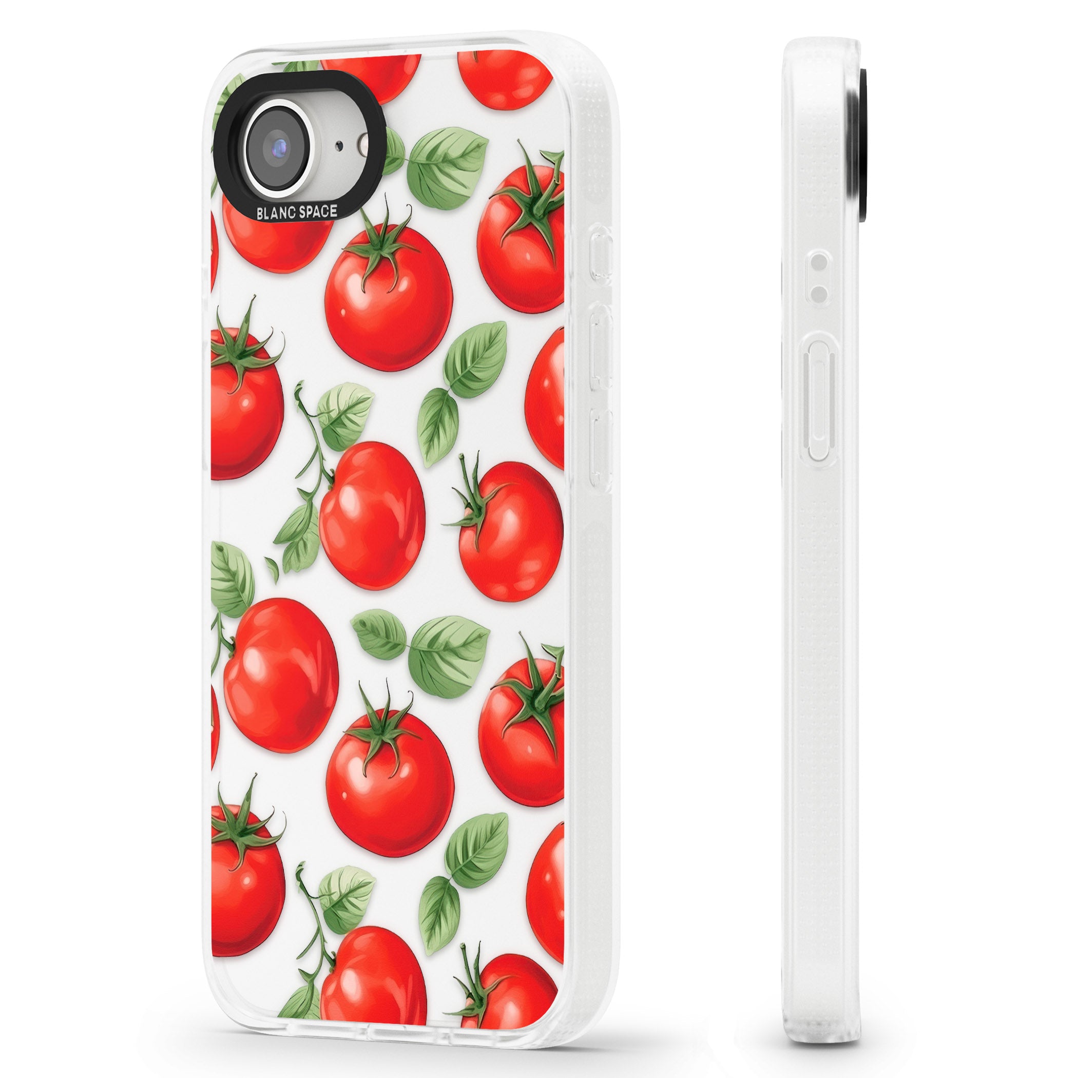 Tomato Pattern iPhone 16e Clear Case Impact Air - Blanc Space