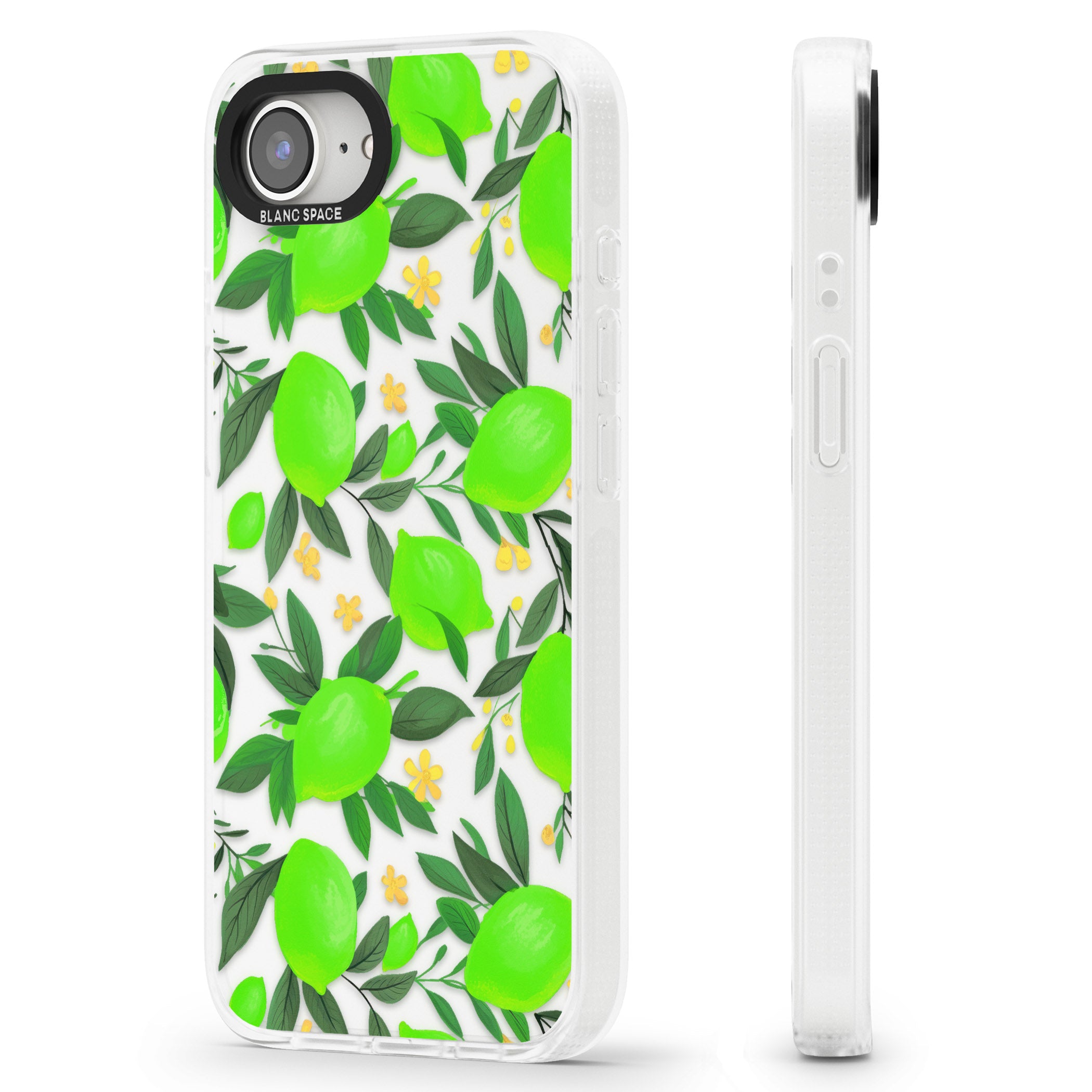 Lime Pattern iPhone 16e Clear Case Impact Air - Blanc Space