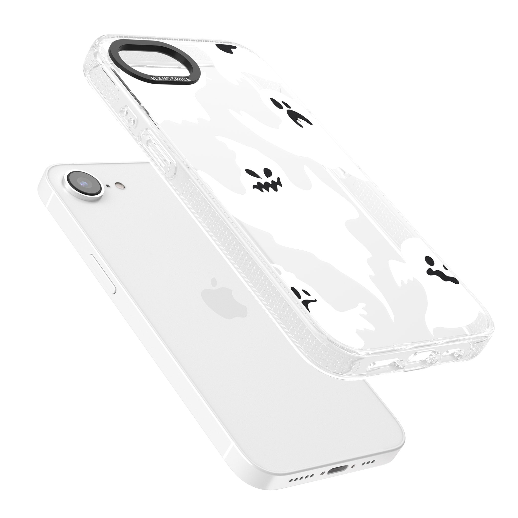 Ghost Pattern iPhone 16e Clear Case Impact Air - Blanc Space