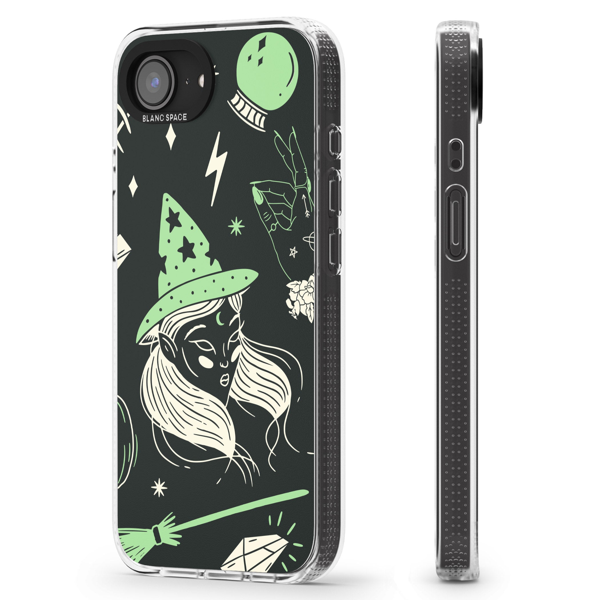 Astrology Witch Pattern iPhone 16e Clear Case Impact Air - Blanc Space