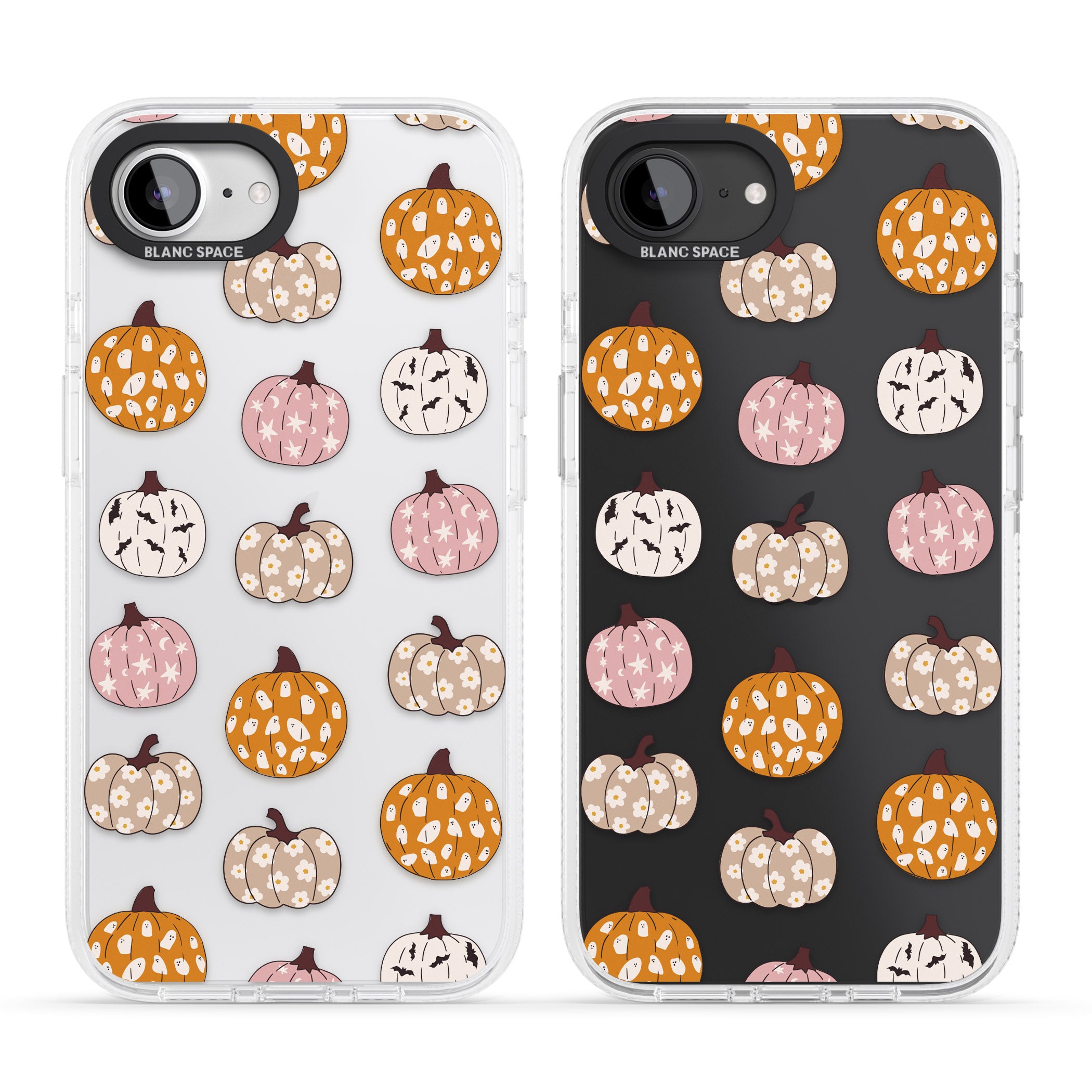 Floral Pumpkins iPhone 16e Clear Case Impact Air - Blanc Space