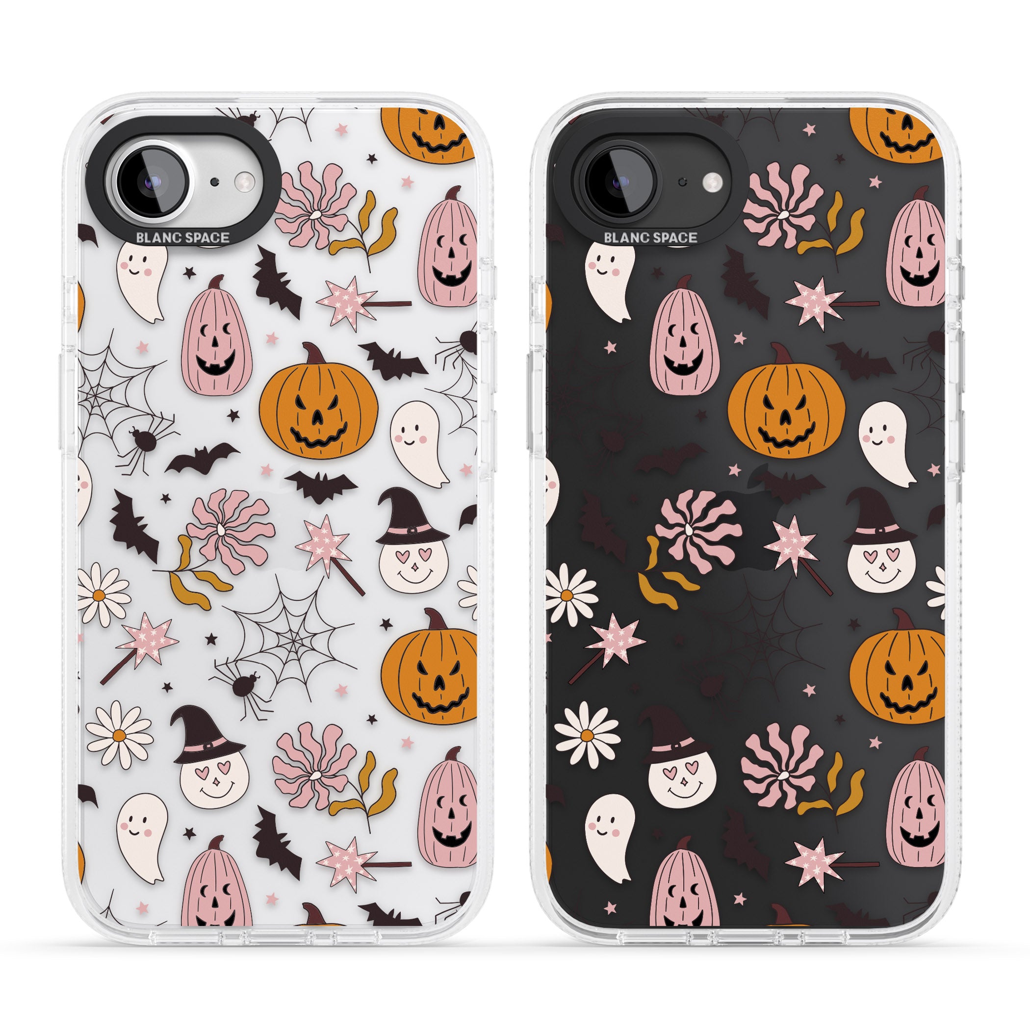 Spooky Mix iPhone 16e Clear Case Impact Air - Blanc Space