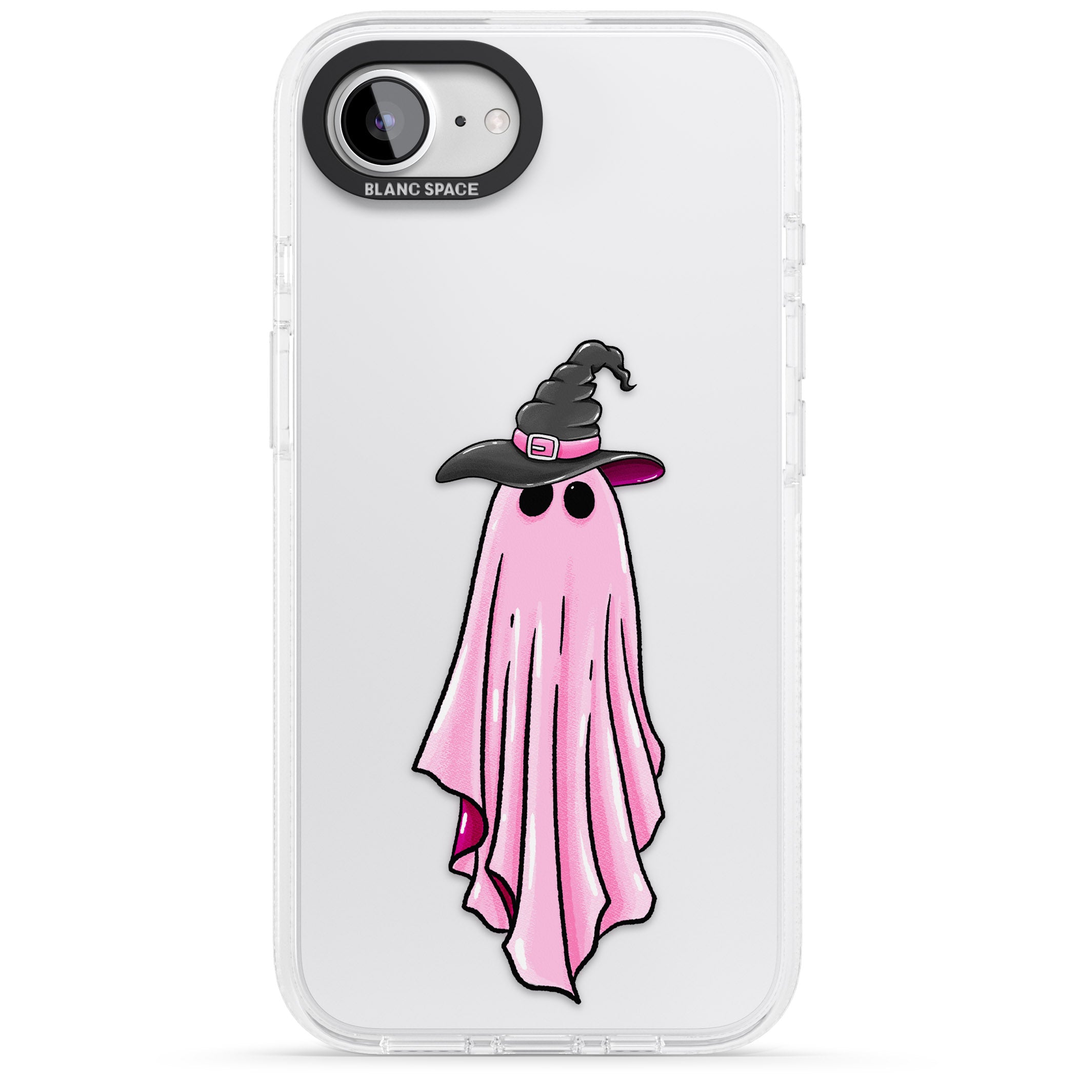 New Hat Day iPhone 16e Clear Case Impact Air - Blanc Space