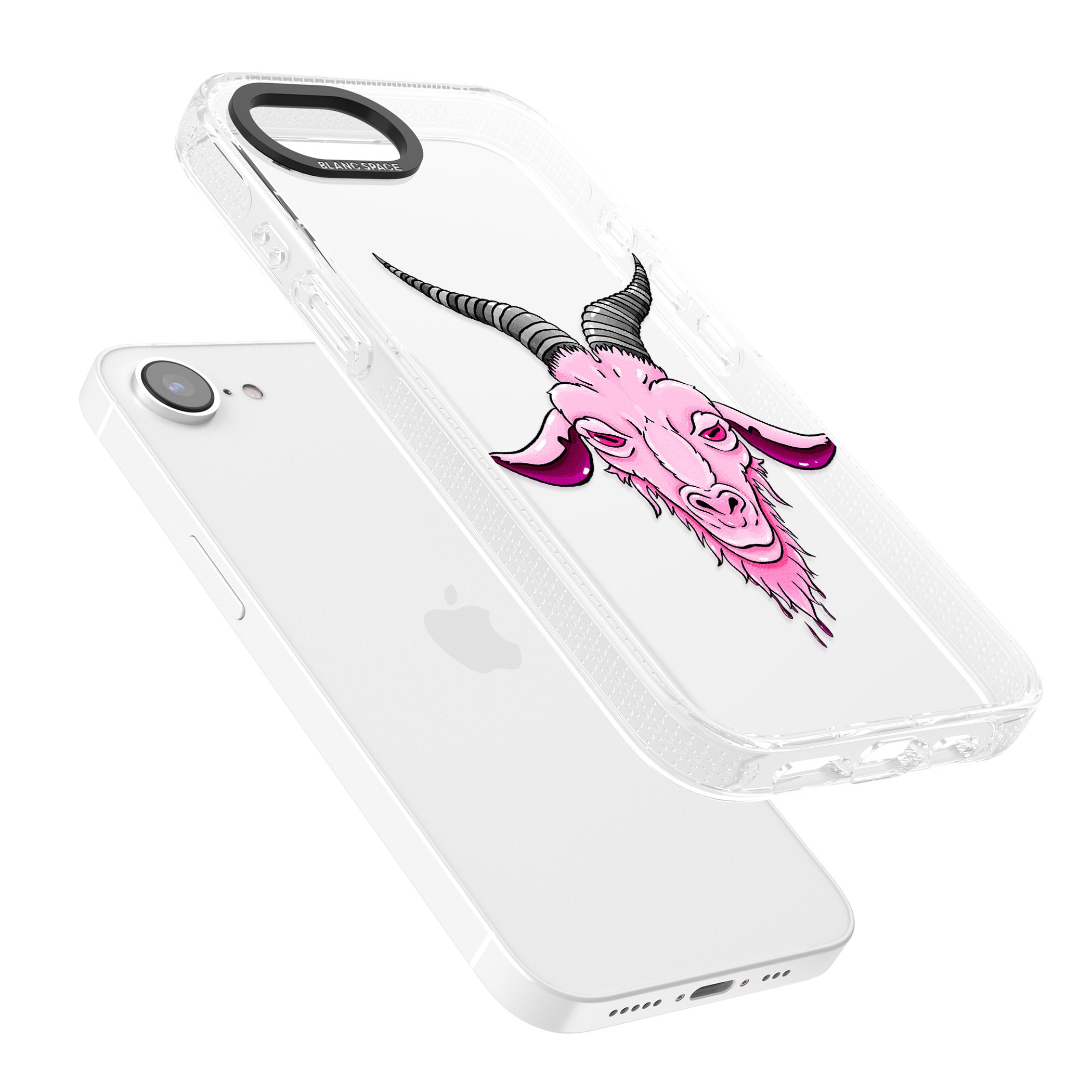 Ba-phomet iPhone 16e Clear Case Impact Air - Blanc Space