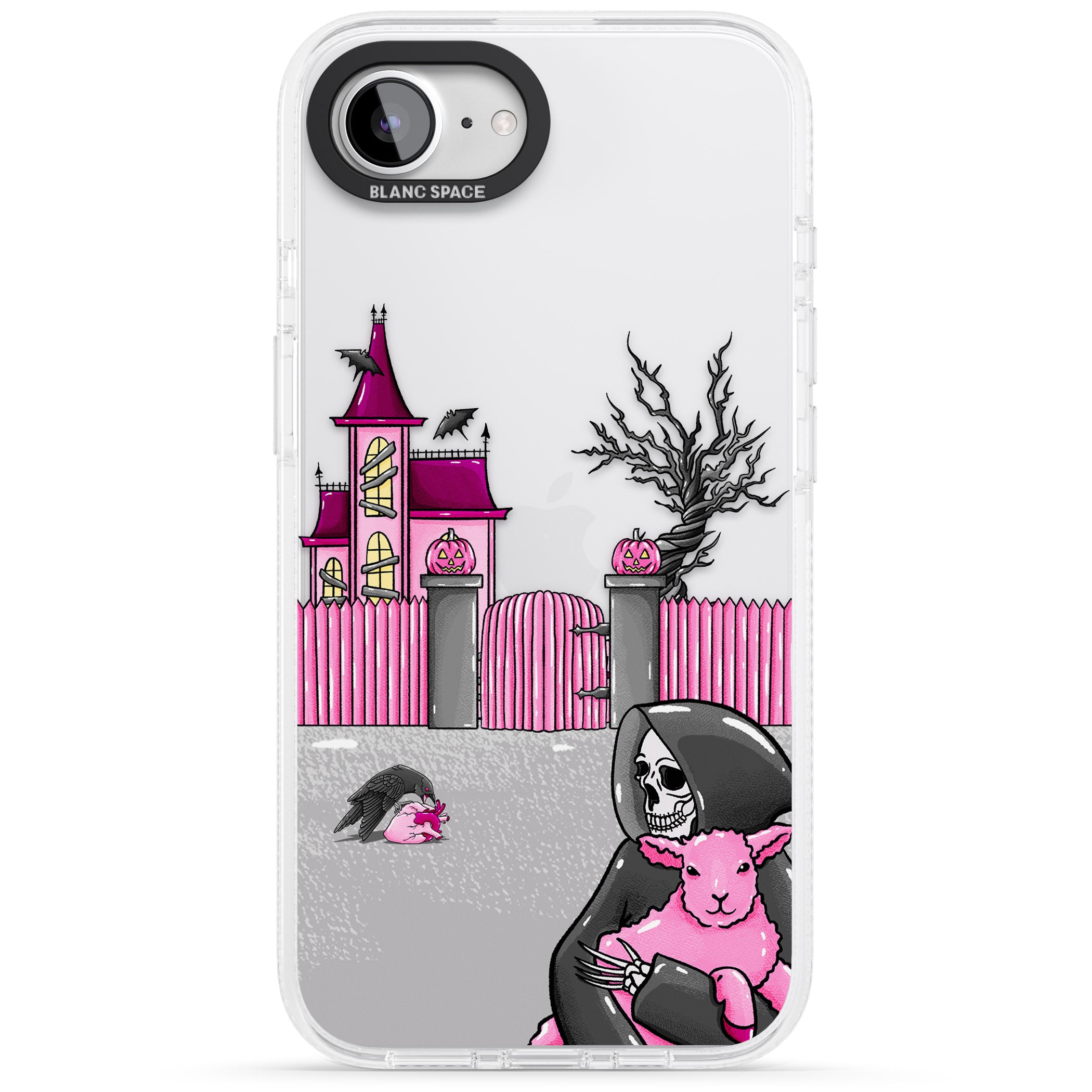 Left With My Heart iPhone 16e Clear Case Impact Air - Blanc Space