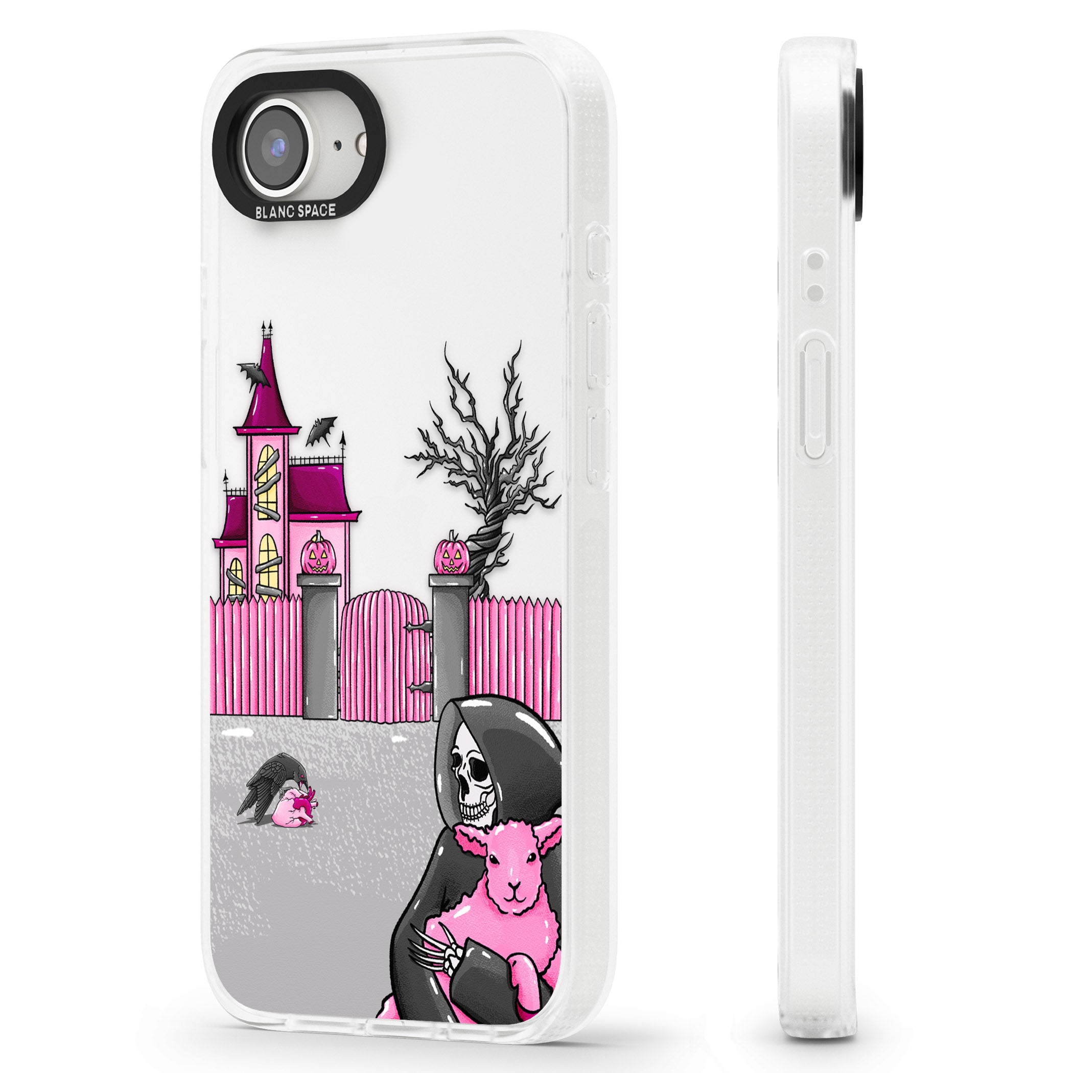 Left With My Heart iPhone 16e Clear Case Impact Air - Blanc Space