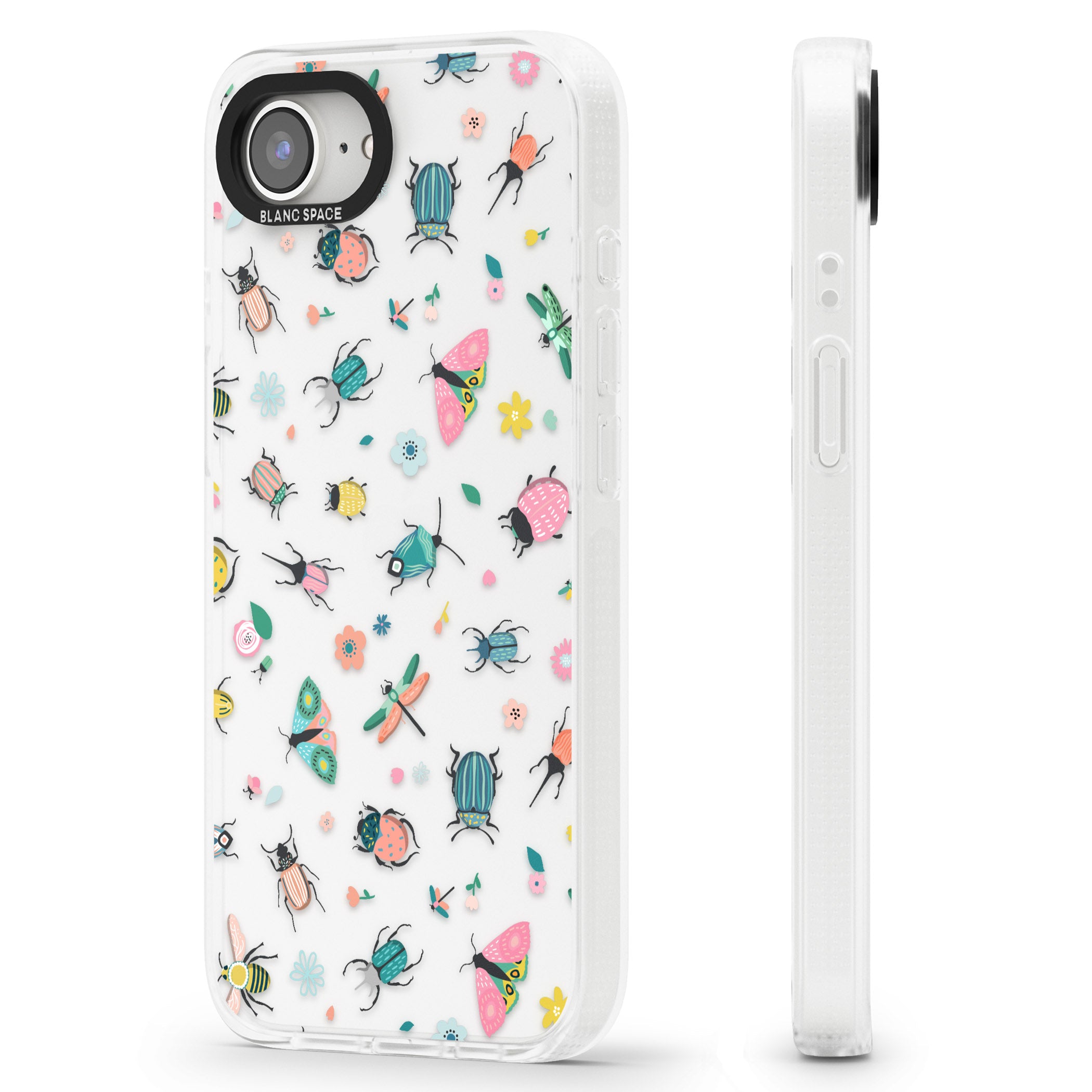 Spring Insects iPhone 16e Clear Case Impact Air - Blanc Space
