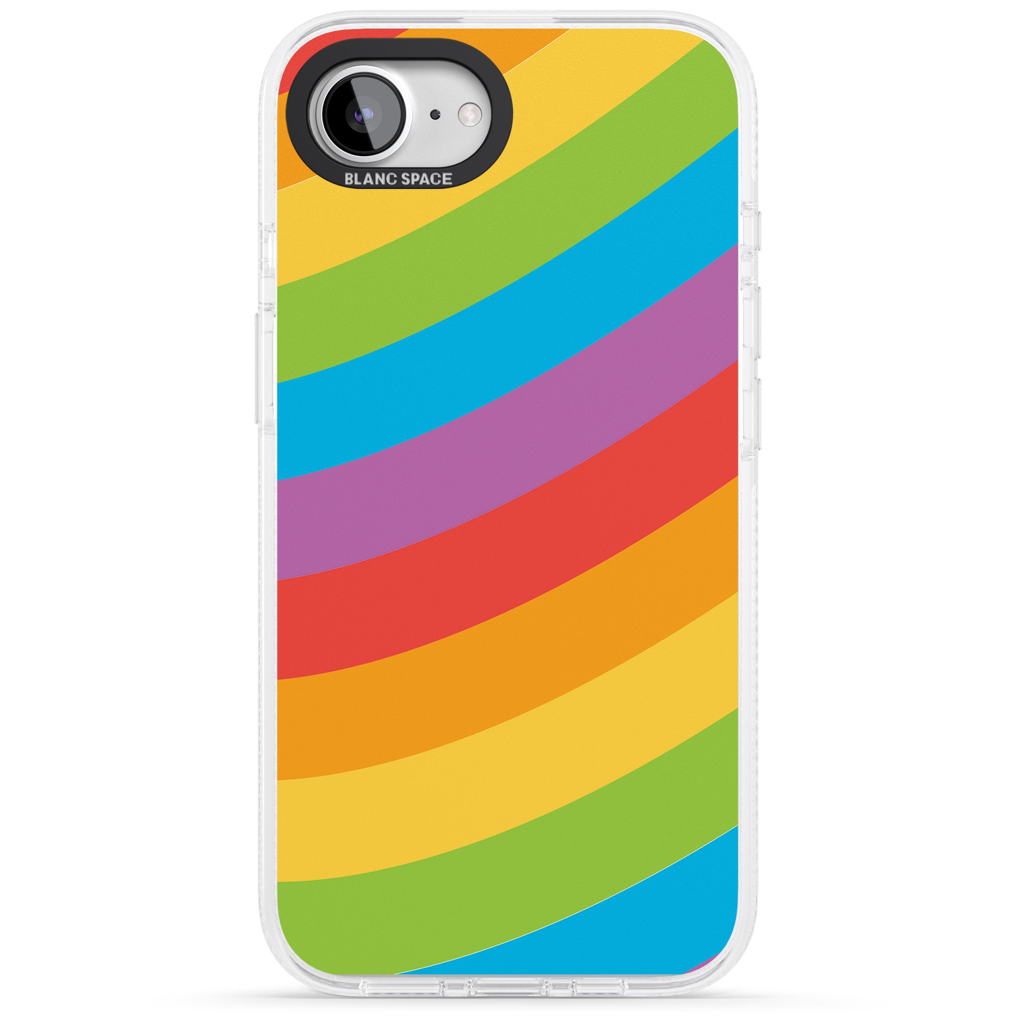 Lucky Rainbow iPhone 16e Clear Case Impact Air - Blanc Space