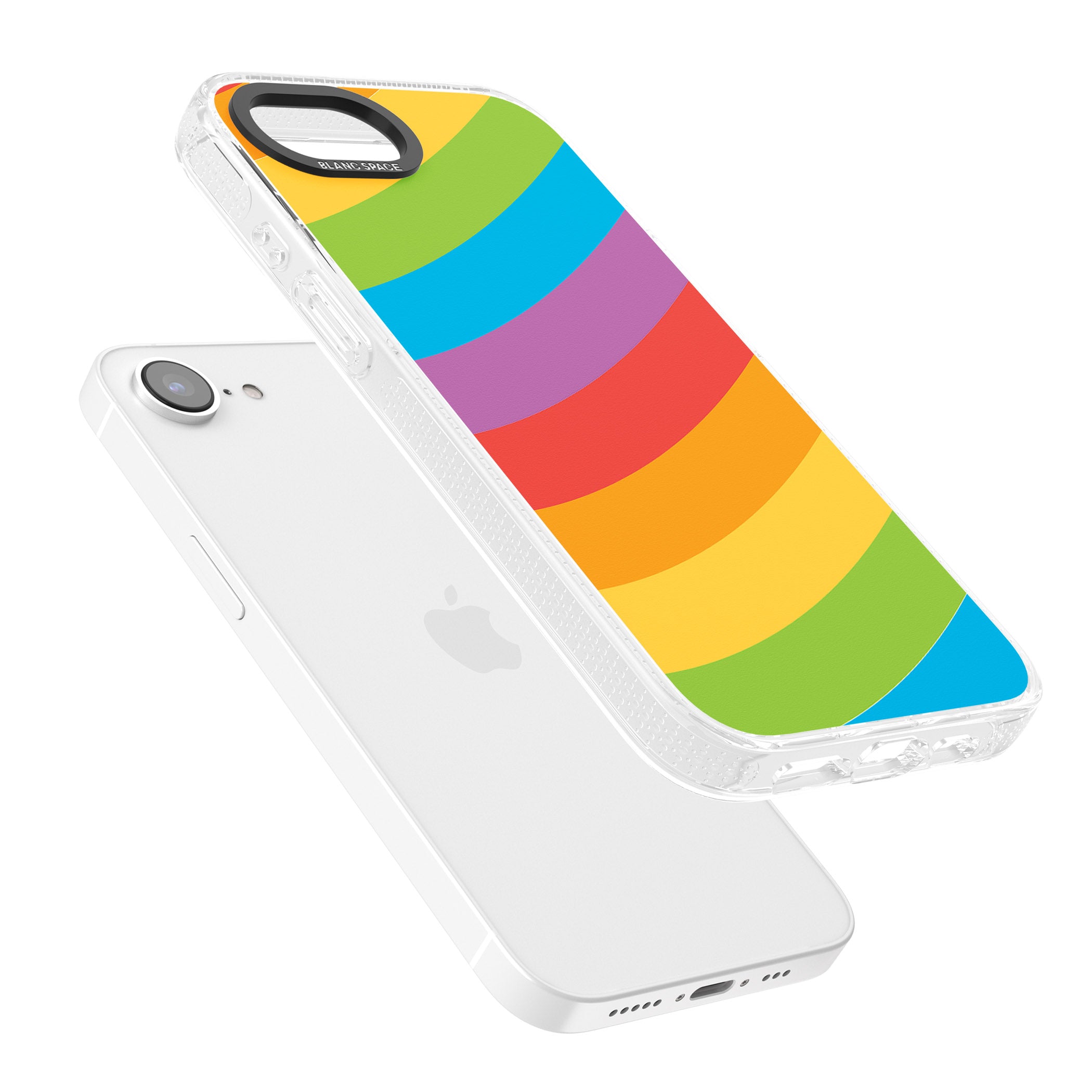 Lucky Rainbow iPhone 16e Clear Case Impact Air - Blanc Space