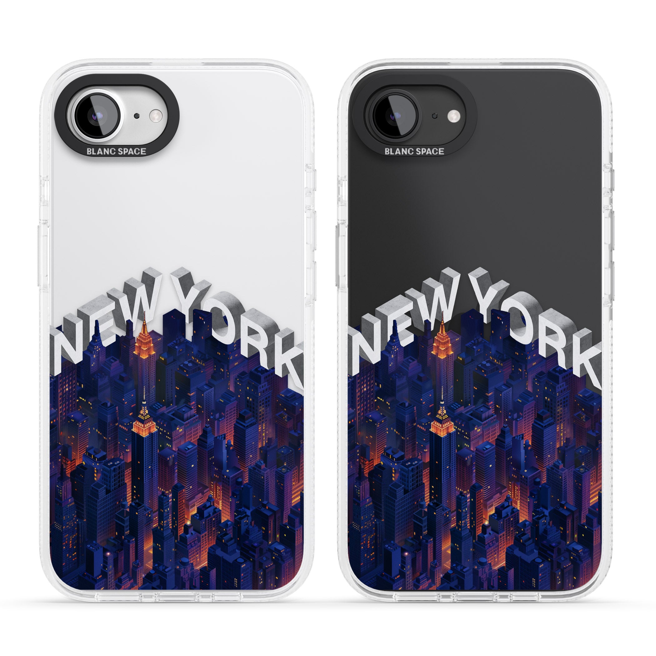 New York City iPhone 16e Clear Case Impact Air - Blanc Space