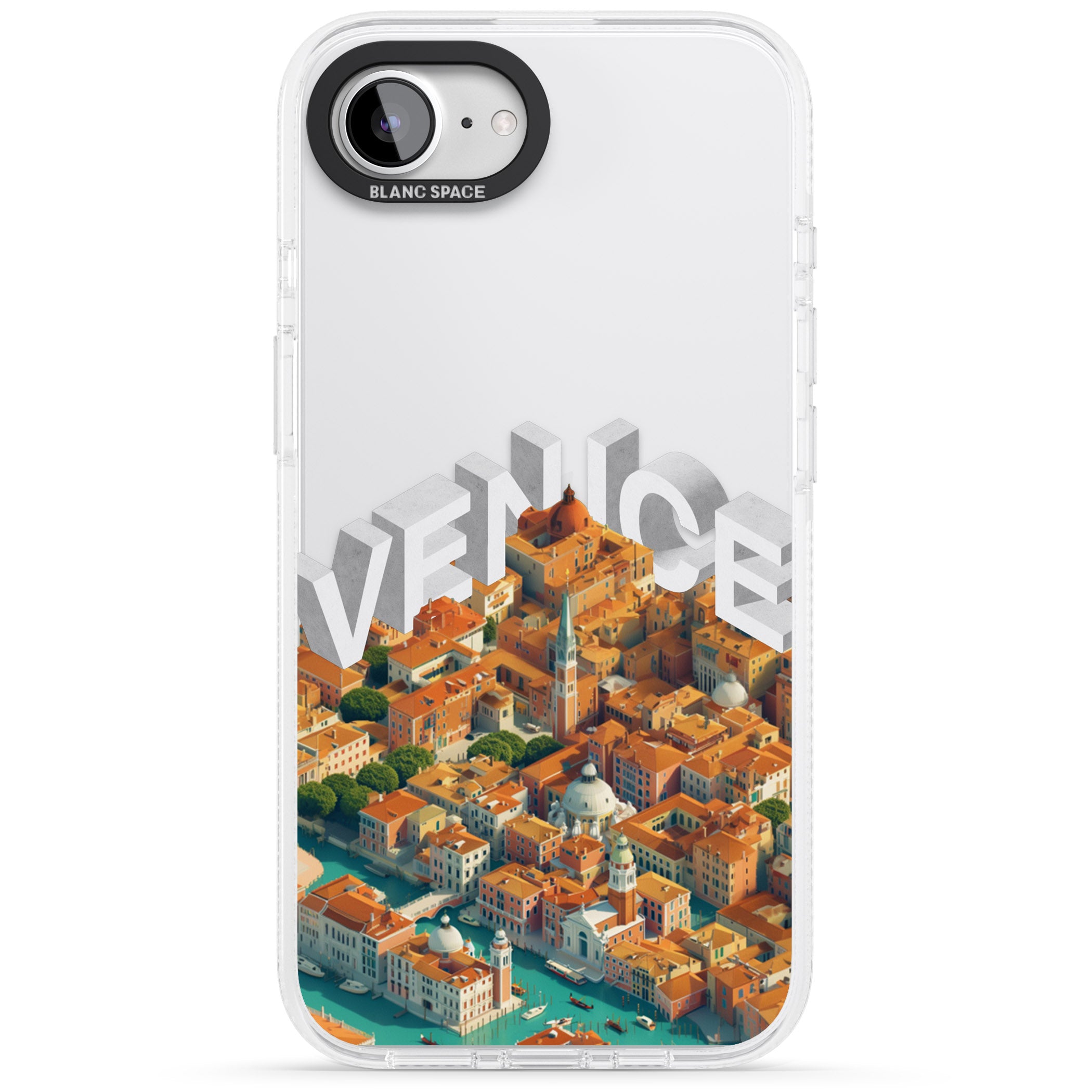 Venice iPhone 16e Clear Case Impact Air - Blanc Space