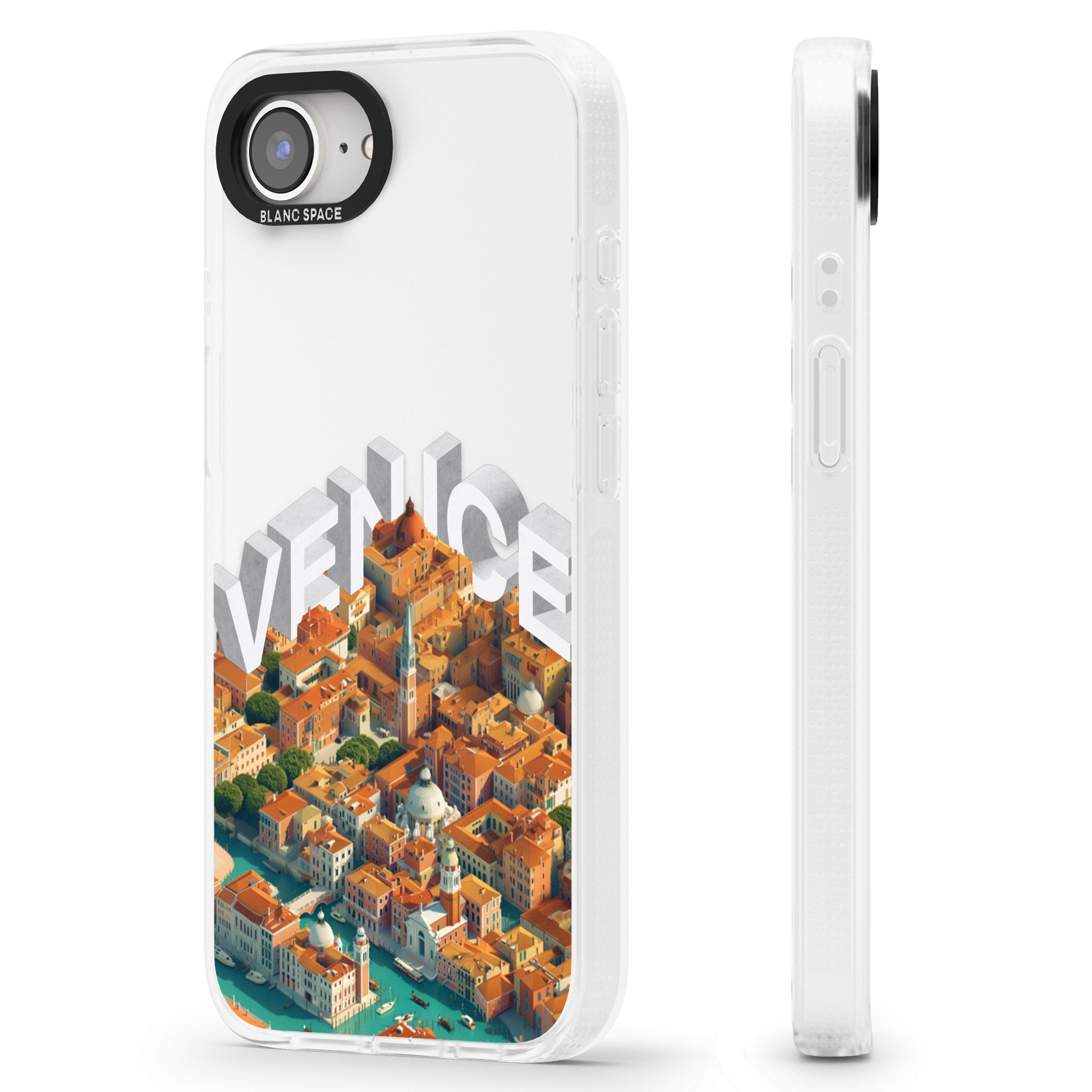 Venice iPhone 16e Clear Case Impact Air - Blanc Space
