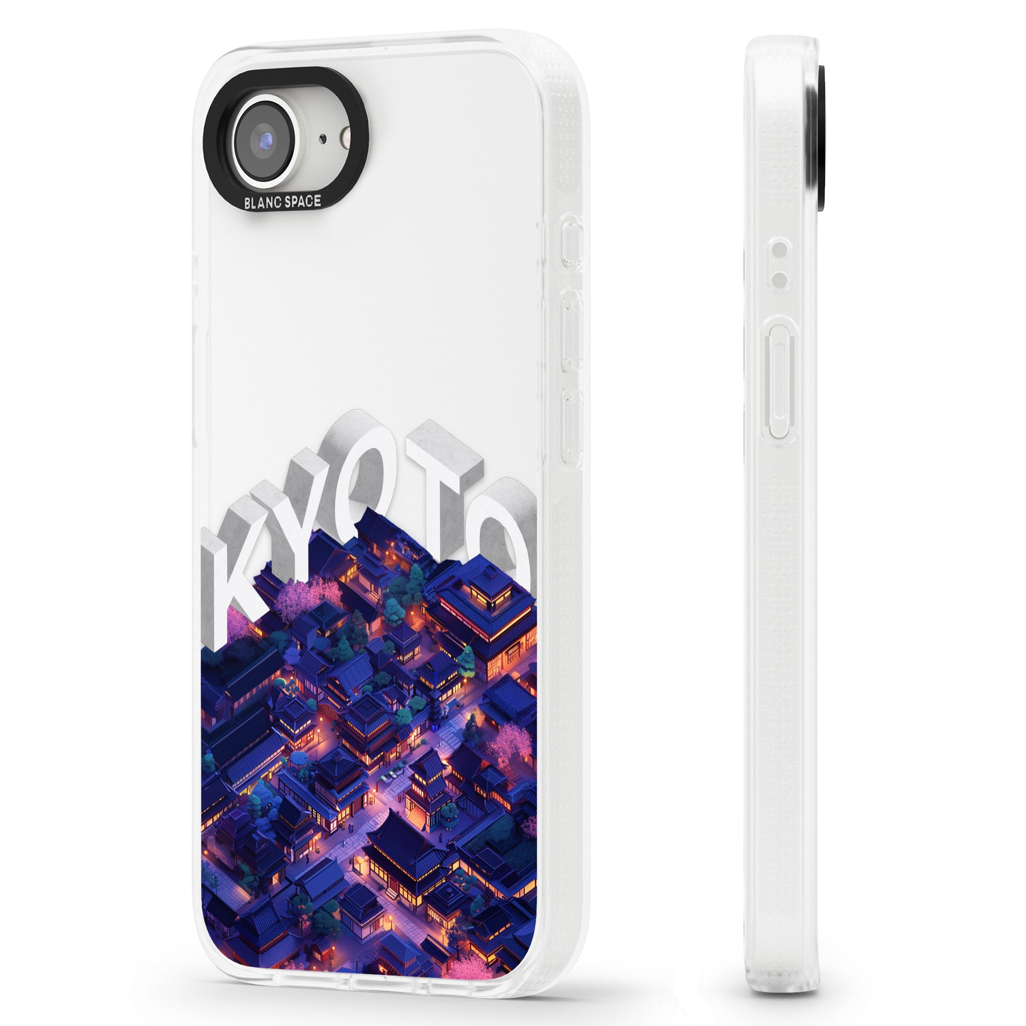 Kyoto iPhone 16e Clear Case Impact Air - Blanc Space