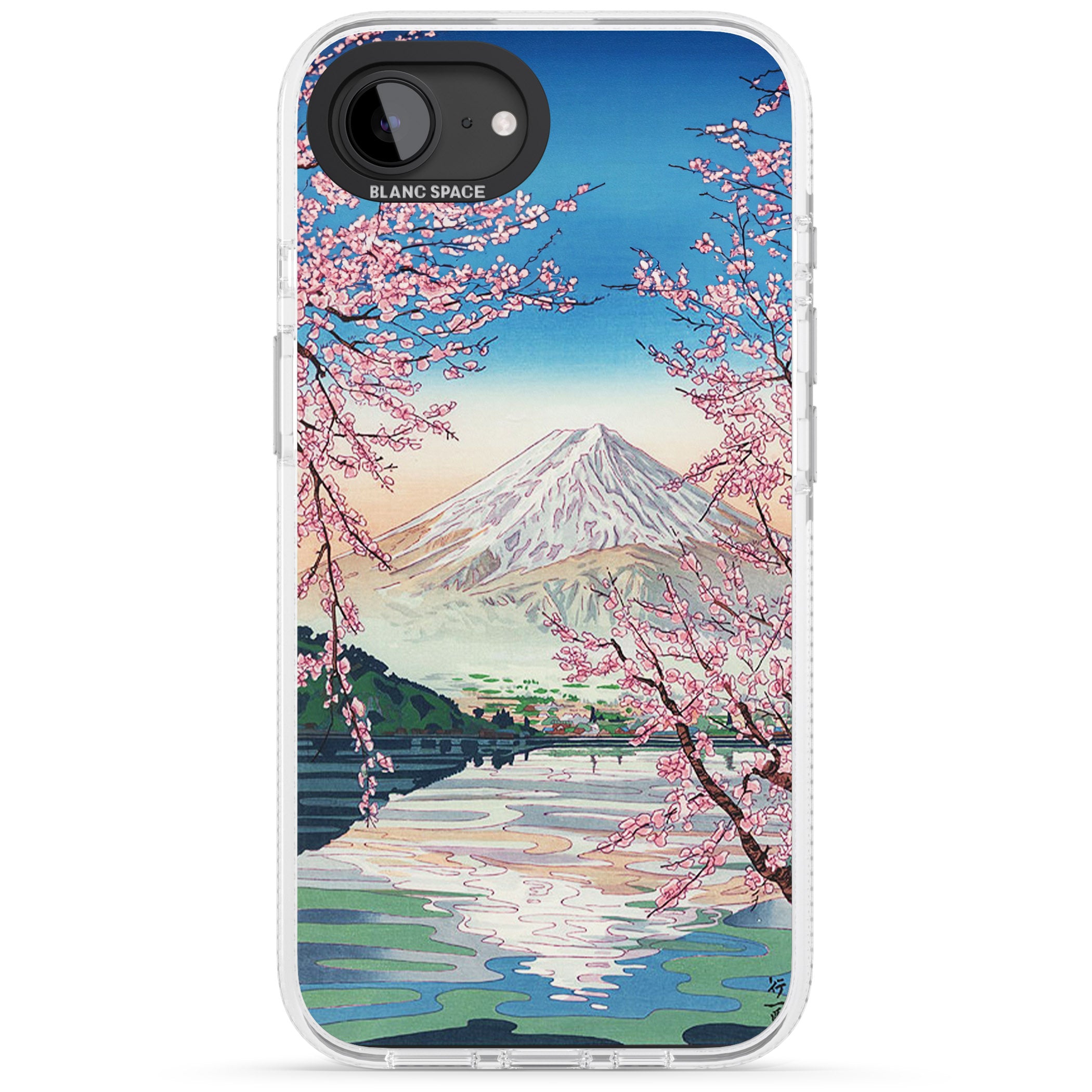 Mt. Fuji from Lake Kawaguchi iPhone 16e Clear Case Impact Air - Blanc Space