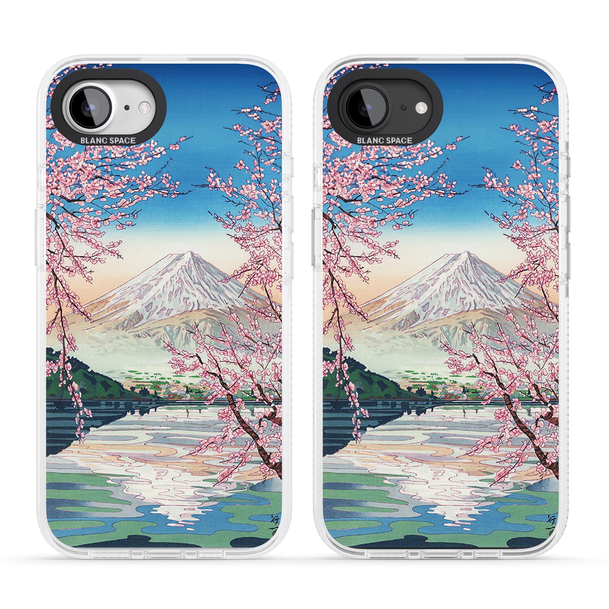 Mt. Fuji from Lake Kawaguchi iPhone 16e Clear Case Impact Air - Blanc Space