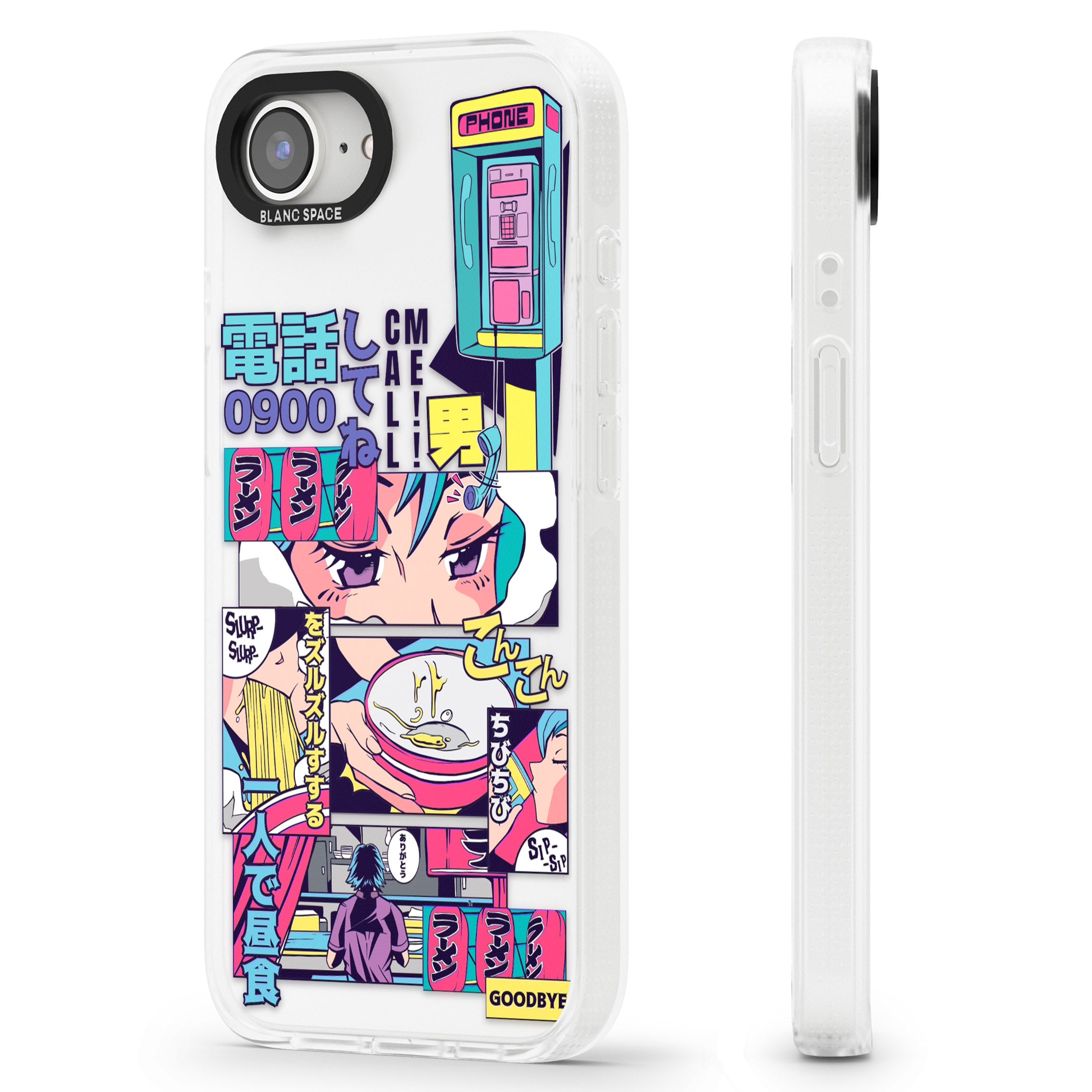Vibrant Anime Comic iPhone 16e Clear Case Impact Air - Blanc Space