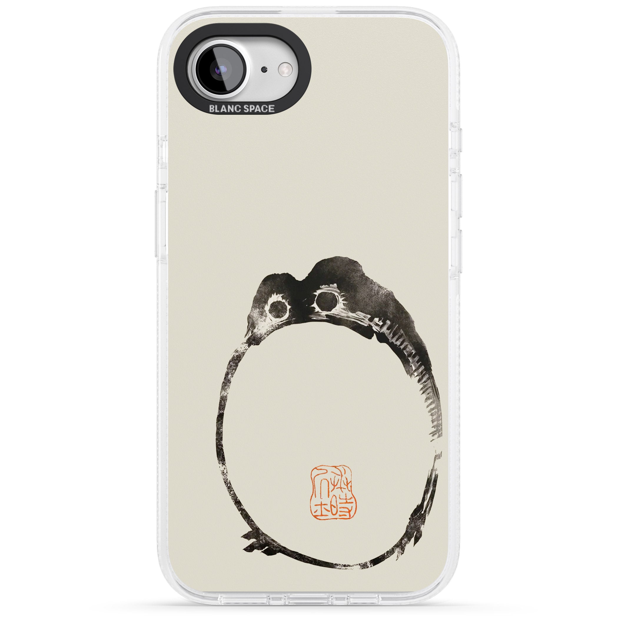 Matsumoto Hoji Round Frog iPhone 16e Clear Case Impact Air - Blanc Space