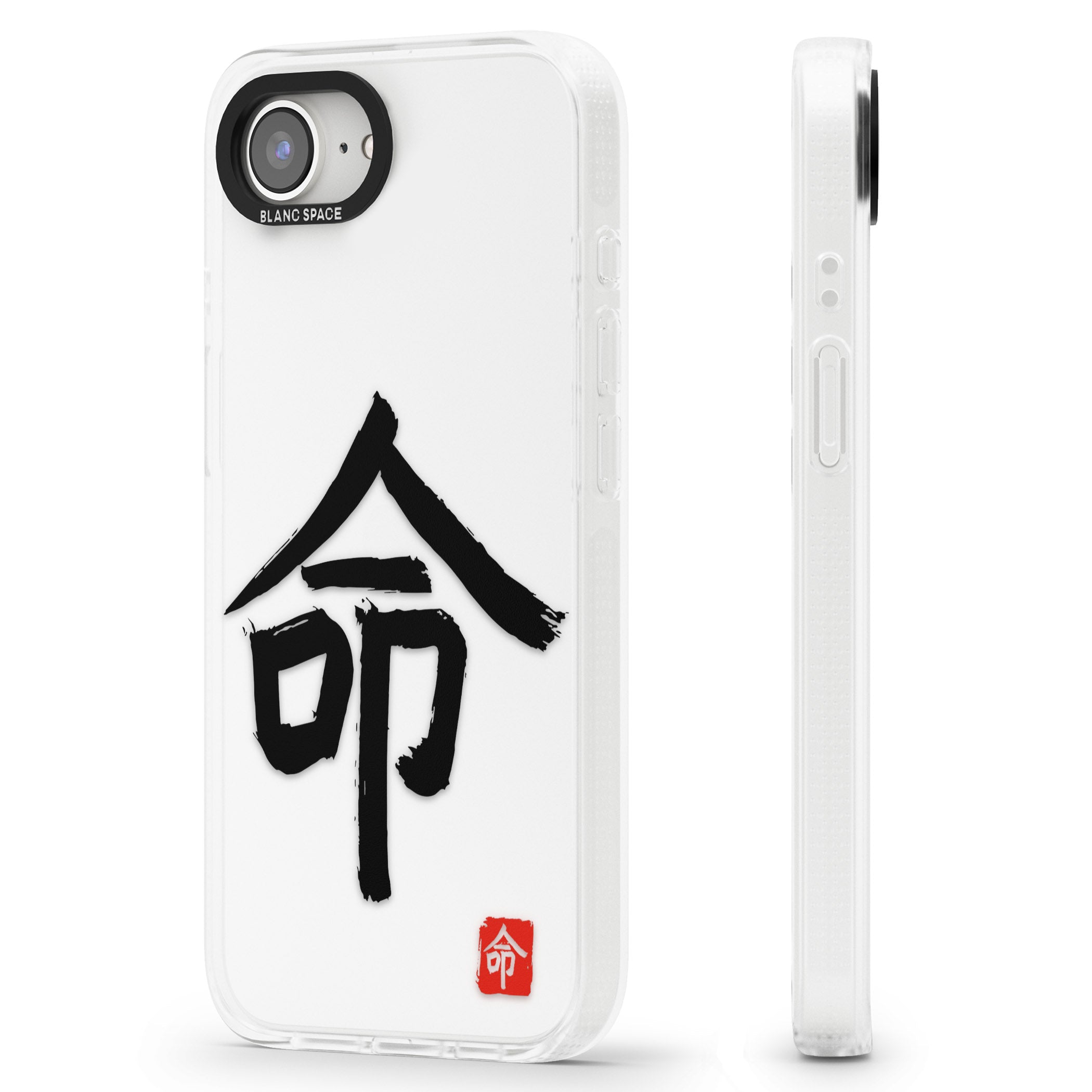 Japanese Kanji - Life iPhone 16e Clear Case Impact Air - Blanc Space
