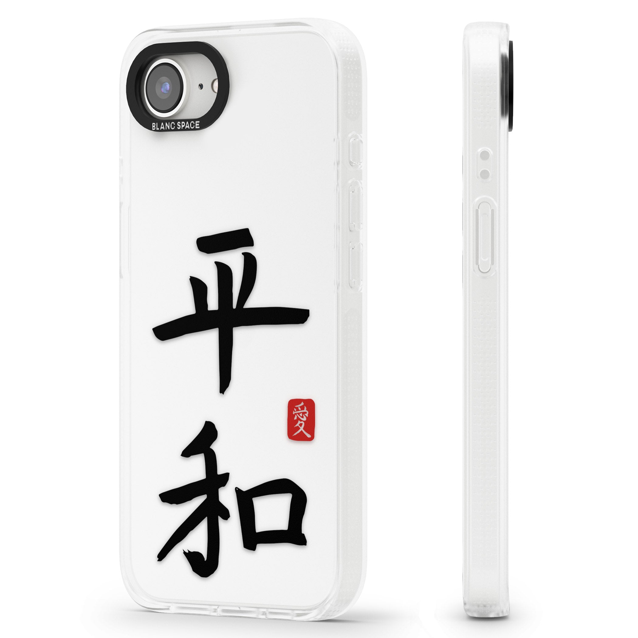 Japanese Kanji - Peace iPhone 16e Clear Case Impact Air - Blanc Space